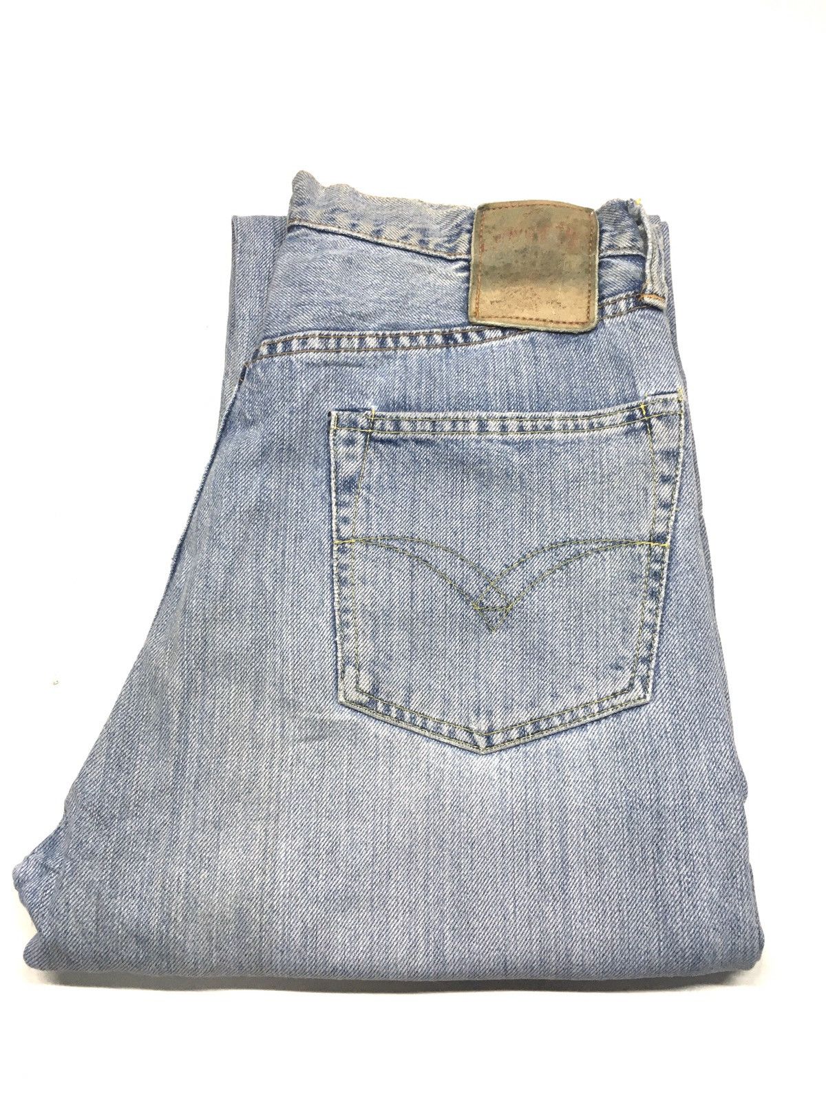 image of Distressed Denim x Replay Vintage 80's Replay Blue Jeans Regular Italy, Men's (Size 28)