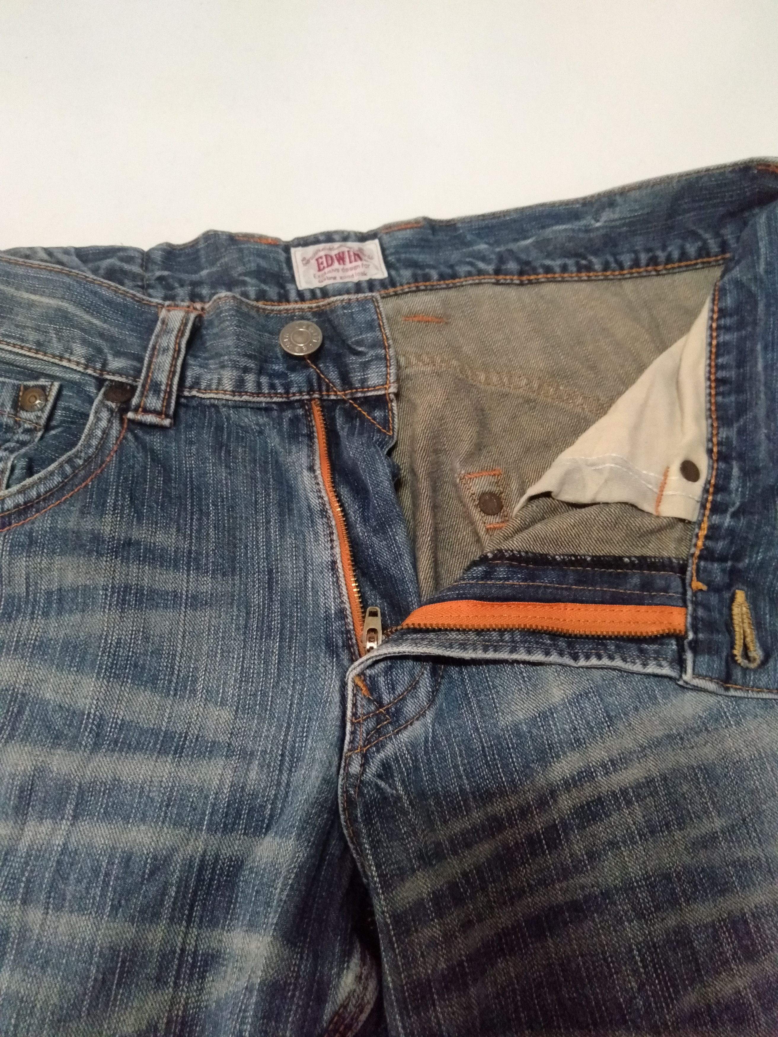 Edwin × Japanese Brand × Vintage vintage Edwin XV blue wash distressed jeans Japan Size US 36 / EU 52 - 5 Thumbnail