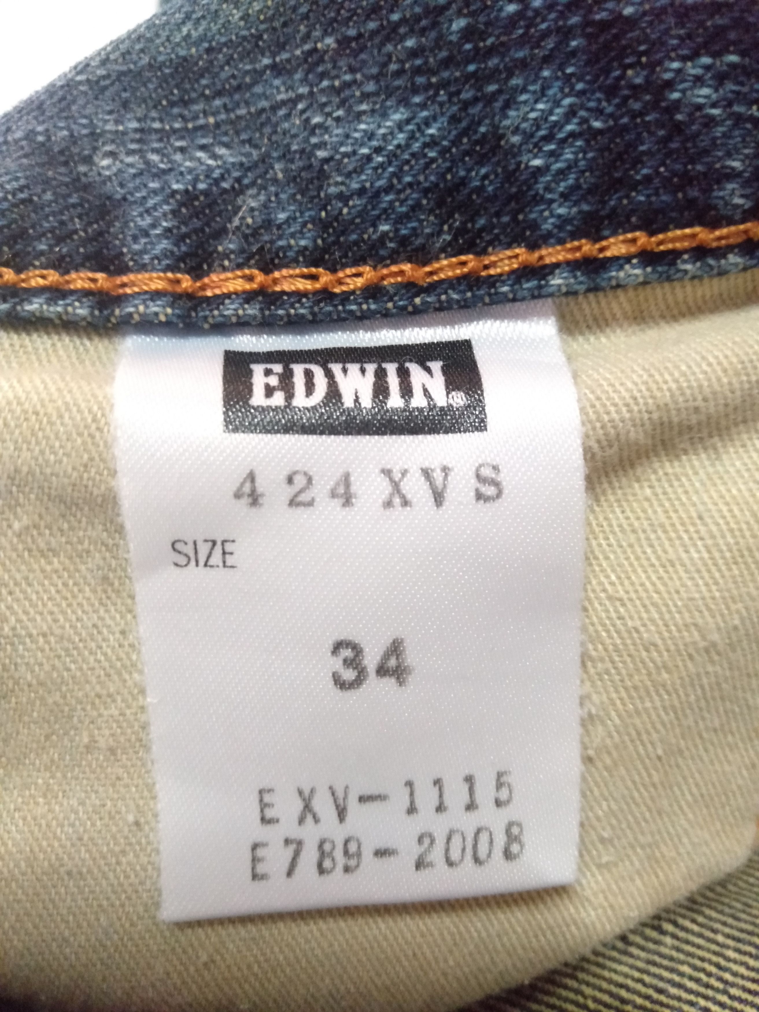 Edwin × Japanese Brand × Vintage vintage Edwin XV blue wash distressed jeans Japan Size US 36 / EU 52 - 10 Thumbnail