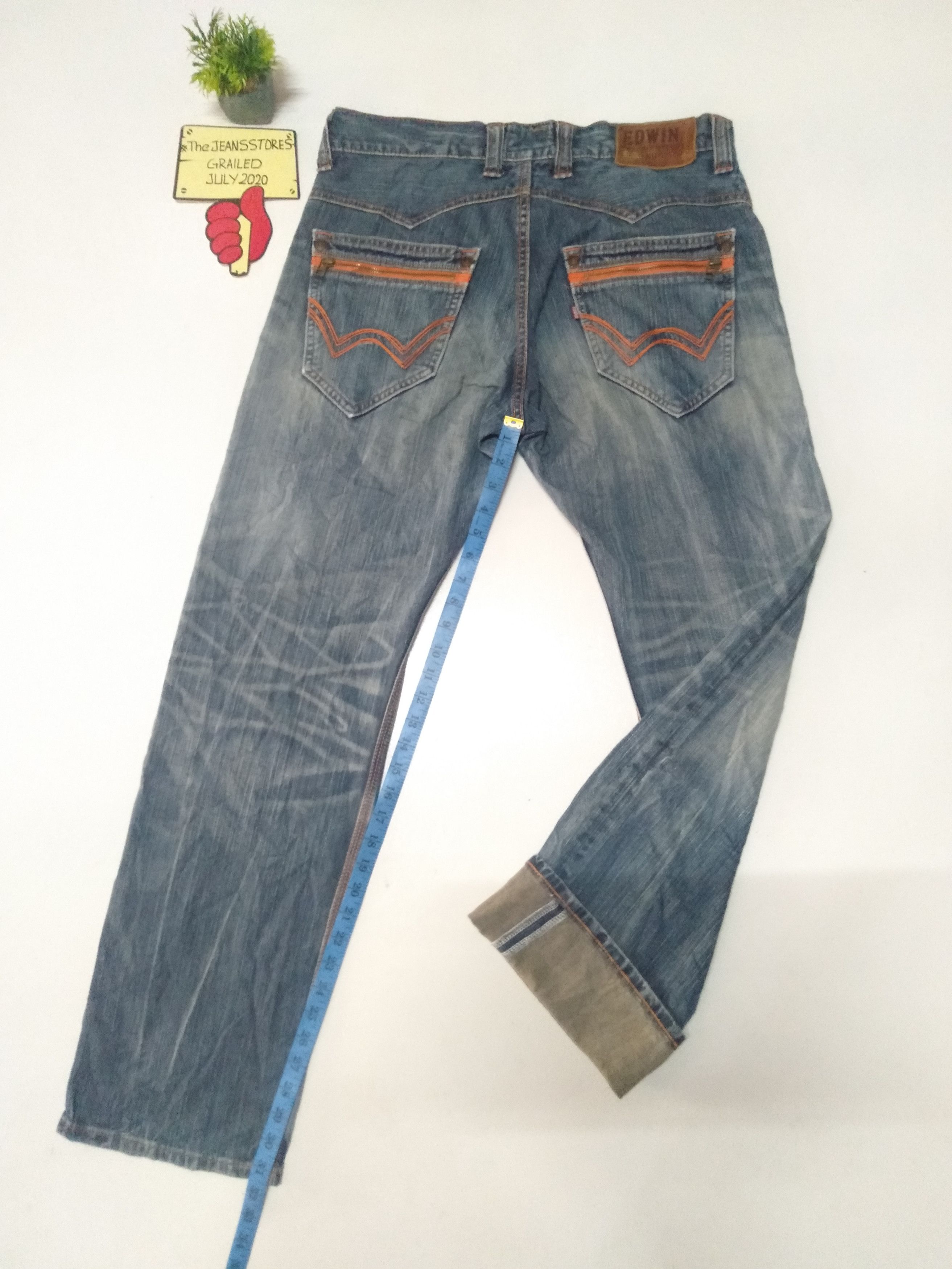 Edwin × Japanese Brand × Vintage vintage Edwin XV blue wash distressed jeans Japan Size US 36 / EU 52 - 1 Thumbnail