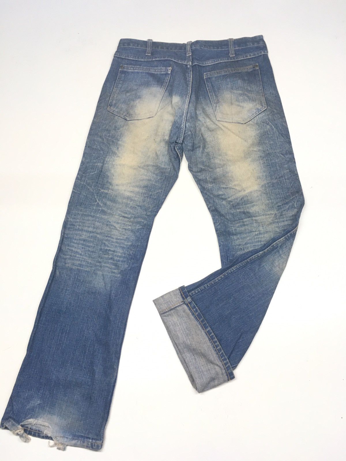 Japanese Brand × Vintage Exhlitionist blue wash distressed denim Japan Size US 32 / EU 48 - 8 Thumbnail