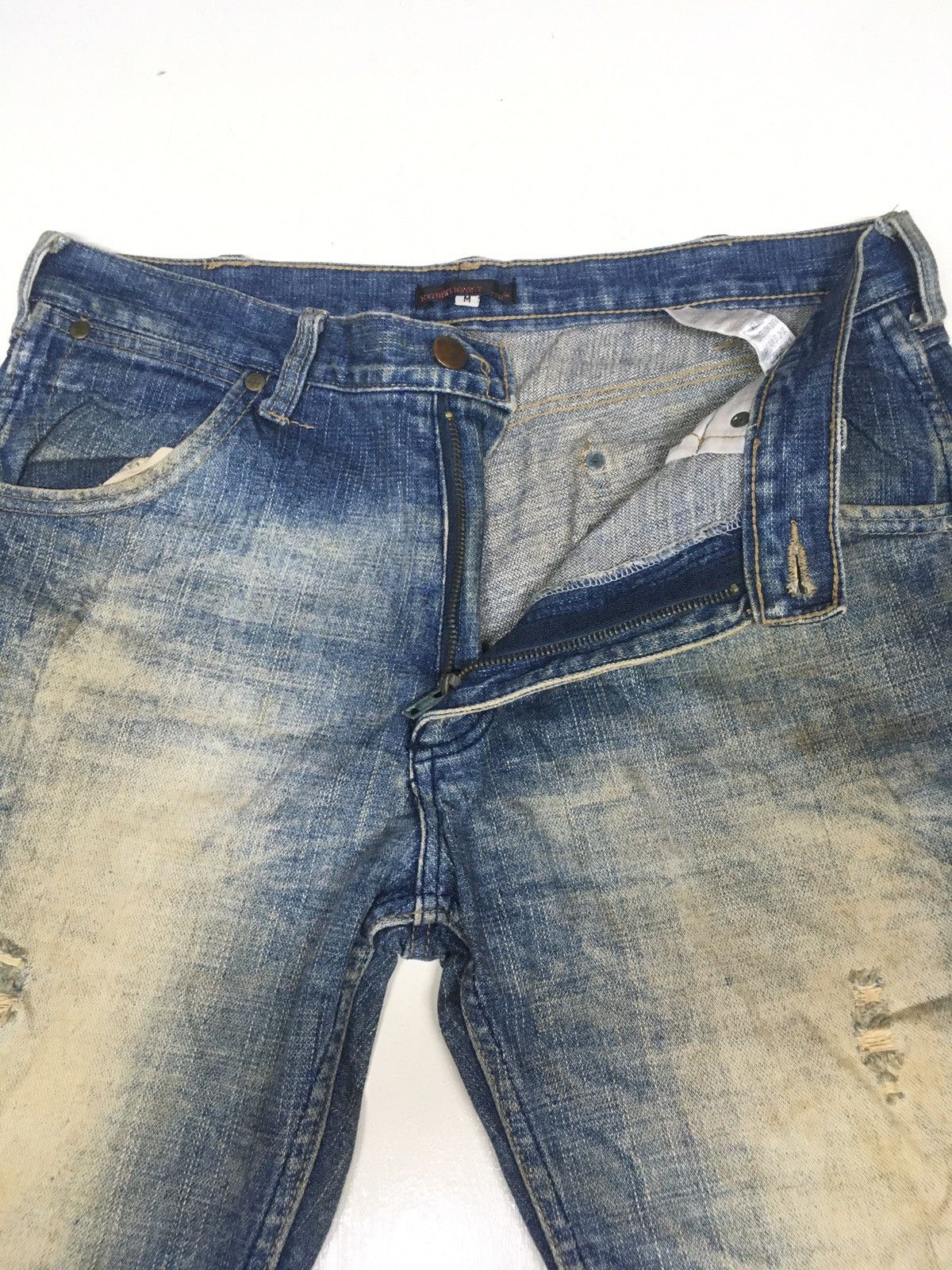Japanese Brand × Vintage Exhlitionist blue wash distressed denim Japan Size US 32 / EU 48 - 6 Thumbnail