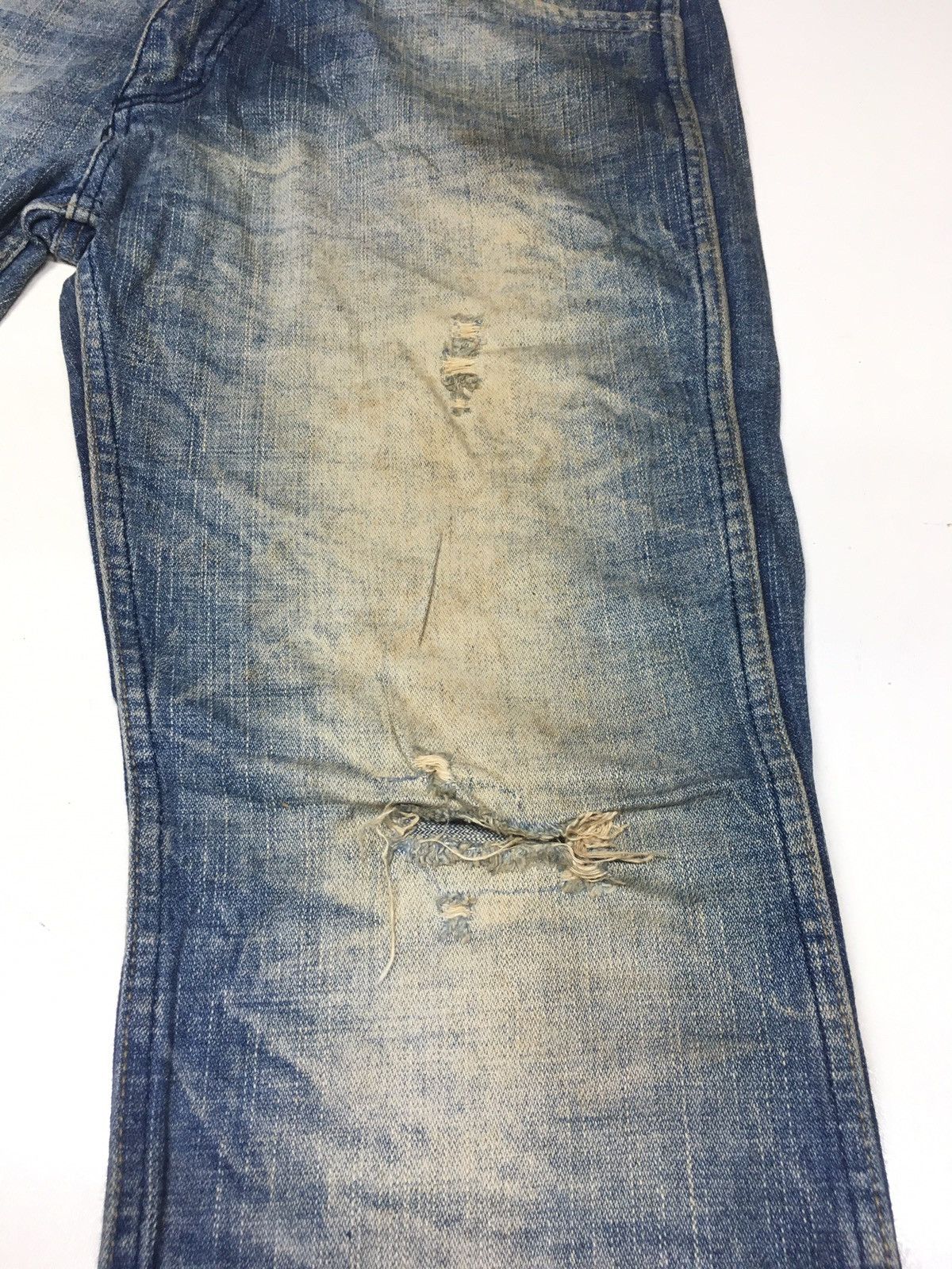 Japanese Brand × Vintage Exhlitionist blue wash distressed denim Japan Size US 32 / EU 48 - 10 Thumbnail