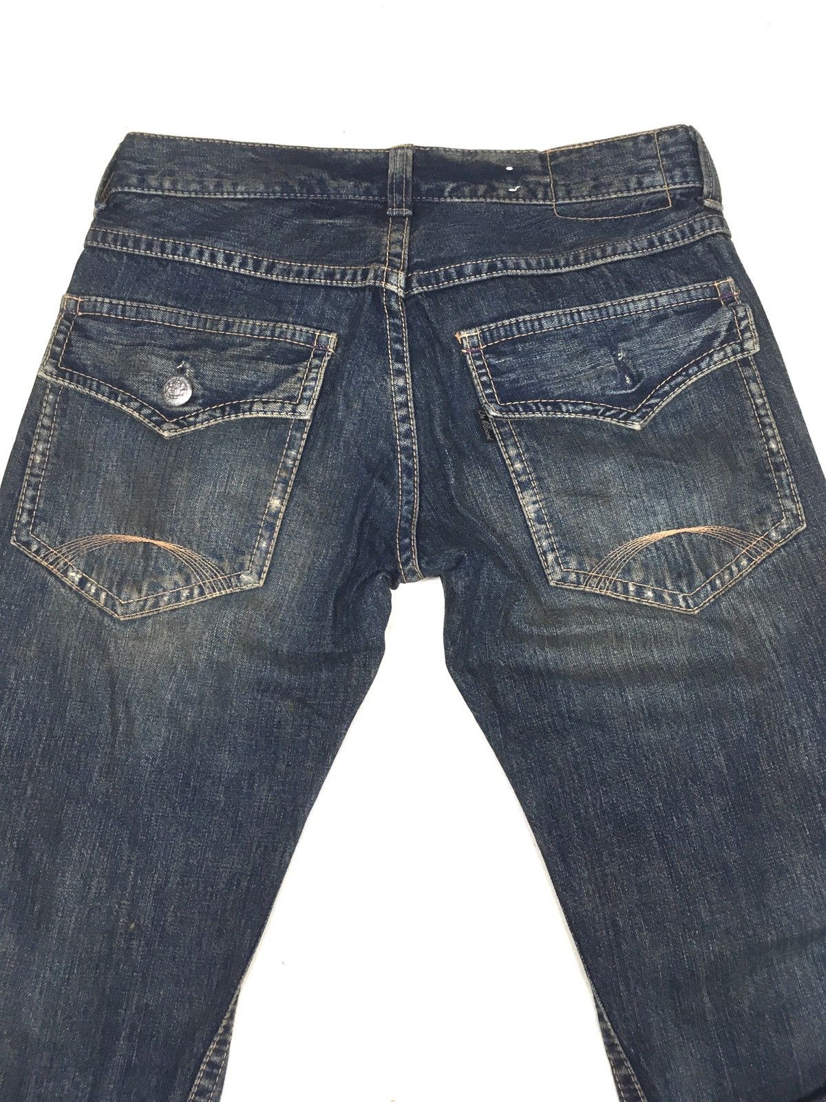 Japanese Brand FLARE🔥On board distressed boot cut denim made in Japan 🇯🇵 Size US 32 / EU 48 - 7 Thumbnail