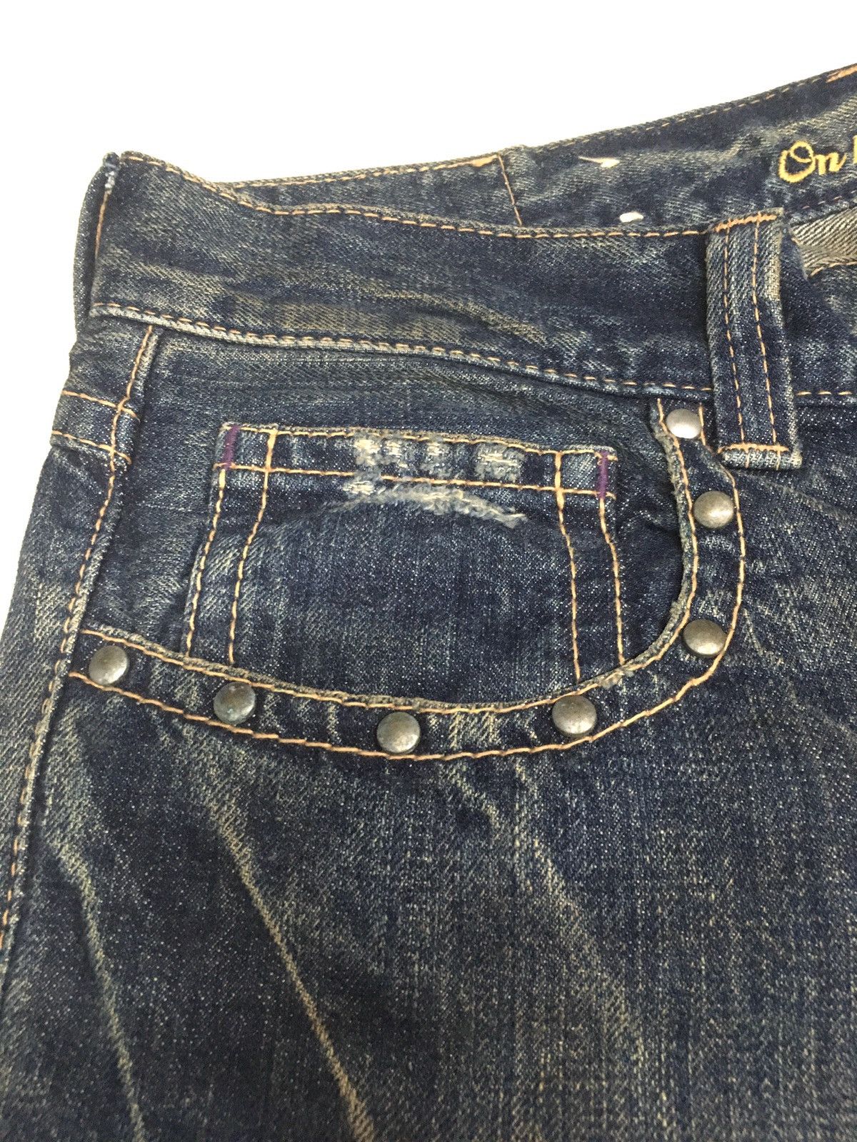 Japanese Brand FLARE🔥On board distressed boot cut denim made in Japan 🇯🇵 Size US 32 / EU 48 - 8 Thumbnail
