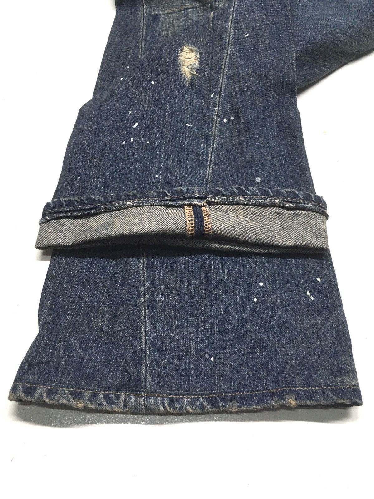 Japanese Brand FLARE🔥On board distressed boot cut denim made in Japan 🇯🇵 Size US 32 / EU 48 - 9 Thumbnail