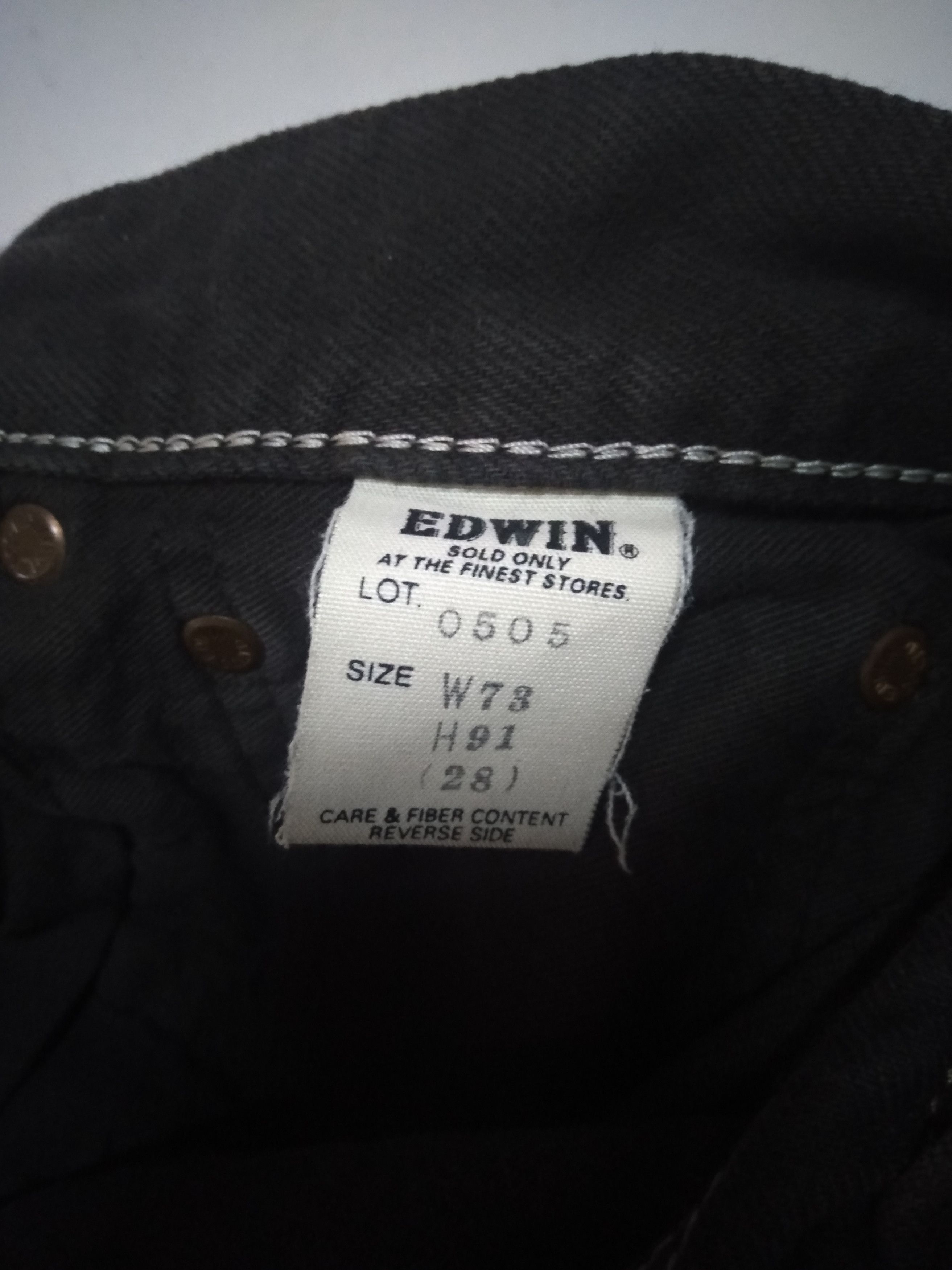 Edwin × Japanese Brand × Vintage vintage Edwin lot 505 super black selvedge jeans Japan Size US 27 - 8 Thumbnail