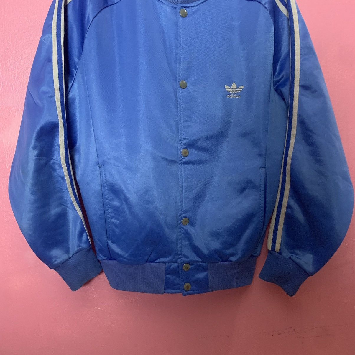 Adidas × Vintage Vintage Adidas Varsity Polyester Jacket Size US L / EU 52-54 / 3 - 3 Thumbnail