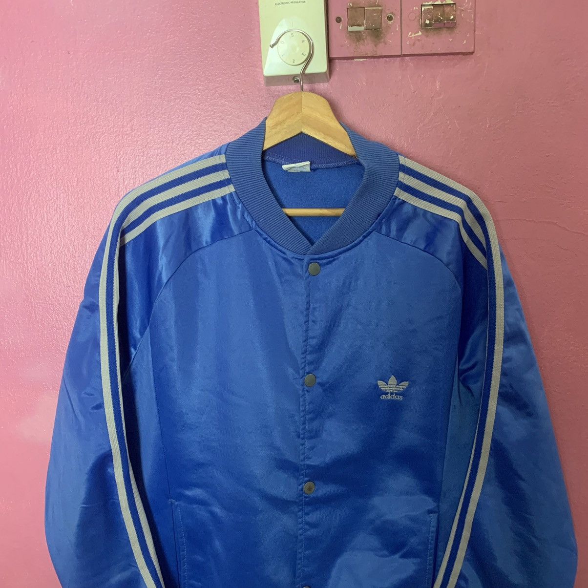 Adidas × Vintage Vintage Adidas Varsity Polyester Jacket Size US L / EU 52-54 / 3 - 2 Thumbnail