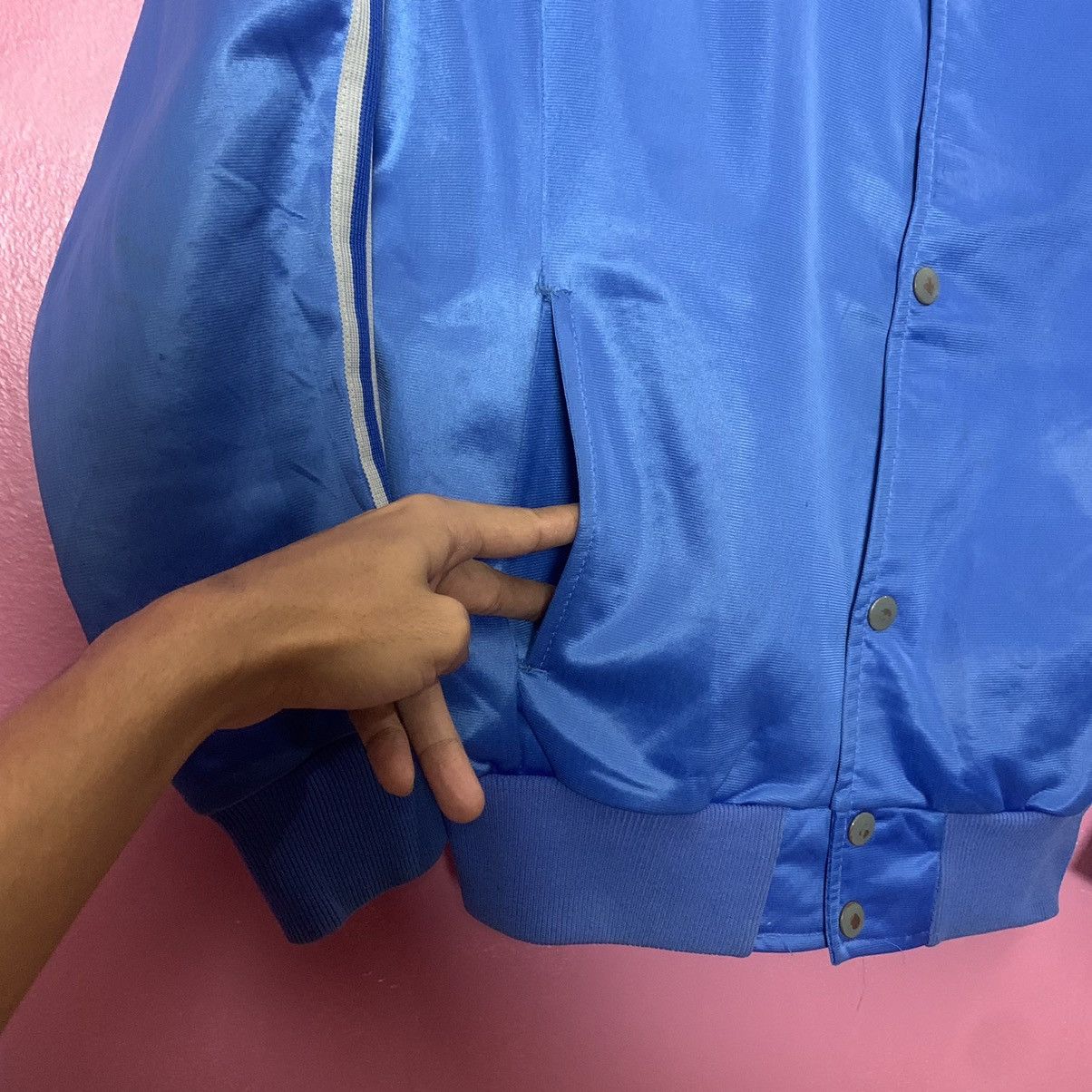 Adidas × Vintage Vintage Adidas Varsity Polyester Jacket Size US L / EU 52-54 / 3 - 4 Thumbnail