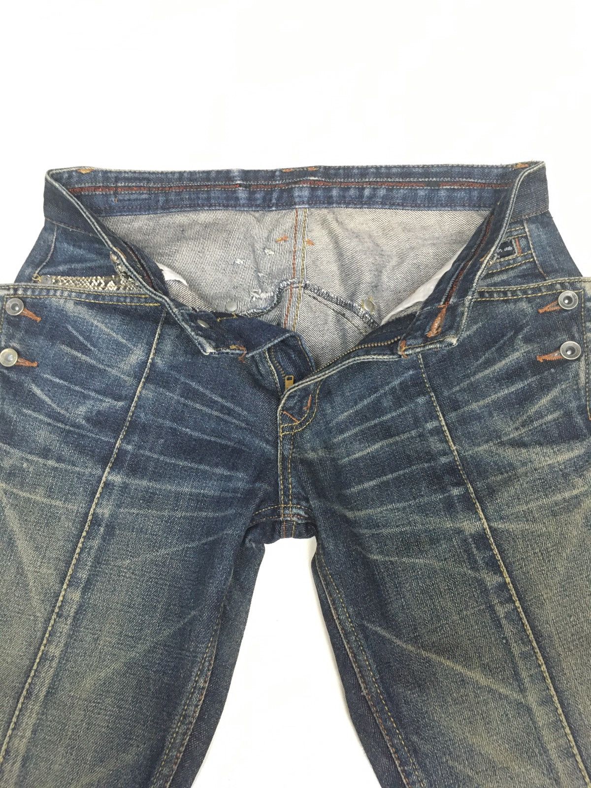 Japanese Brand × Vintage Vintage Nicole club snake trim pocket distressed denim Size US 31 - 9 Thumbnail