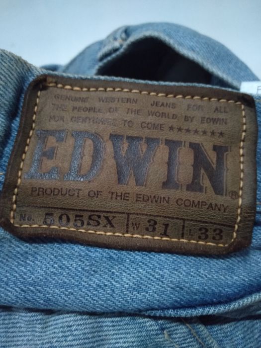 Edwin vintage Edwin 505sx distressed blue wash selvedge denim