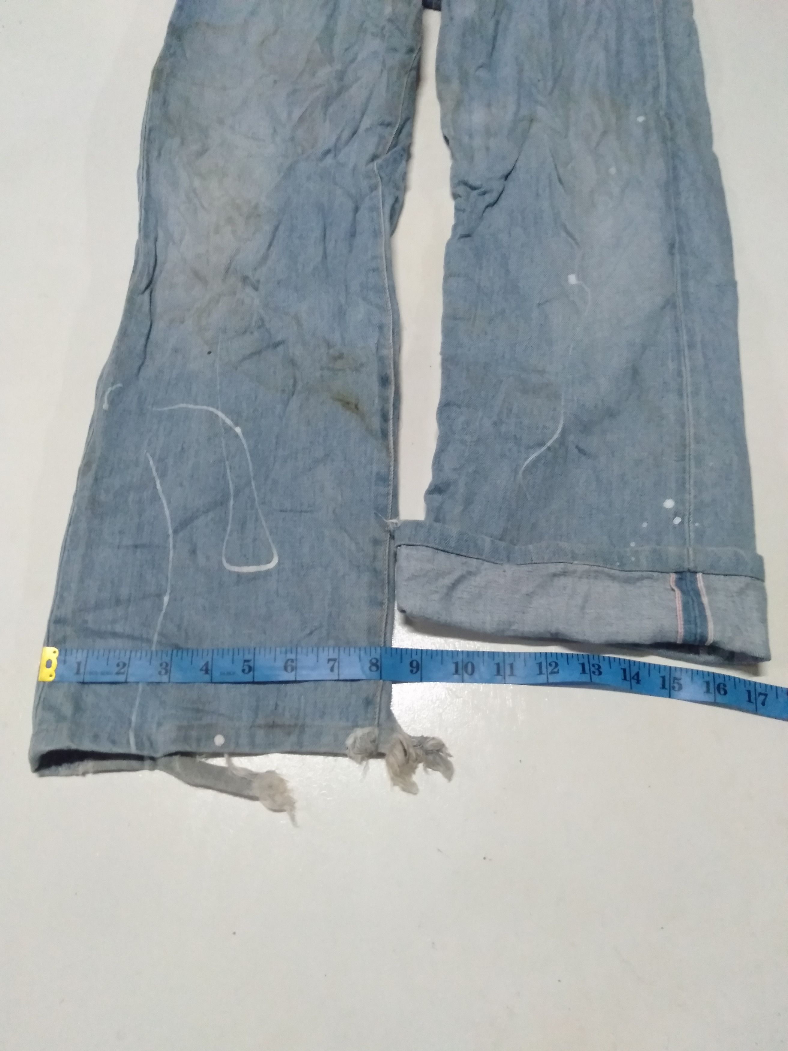 Edwin × Japanese Brand × Vintage vintage Edwin 505sx distressed blue wash selvedge denim Size US 30 / EU 46 - 6 Thumbnail