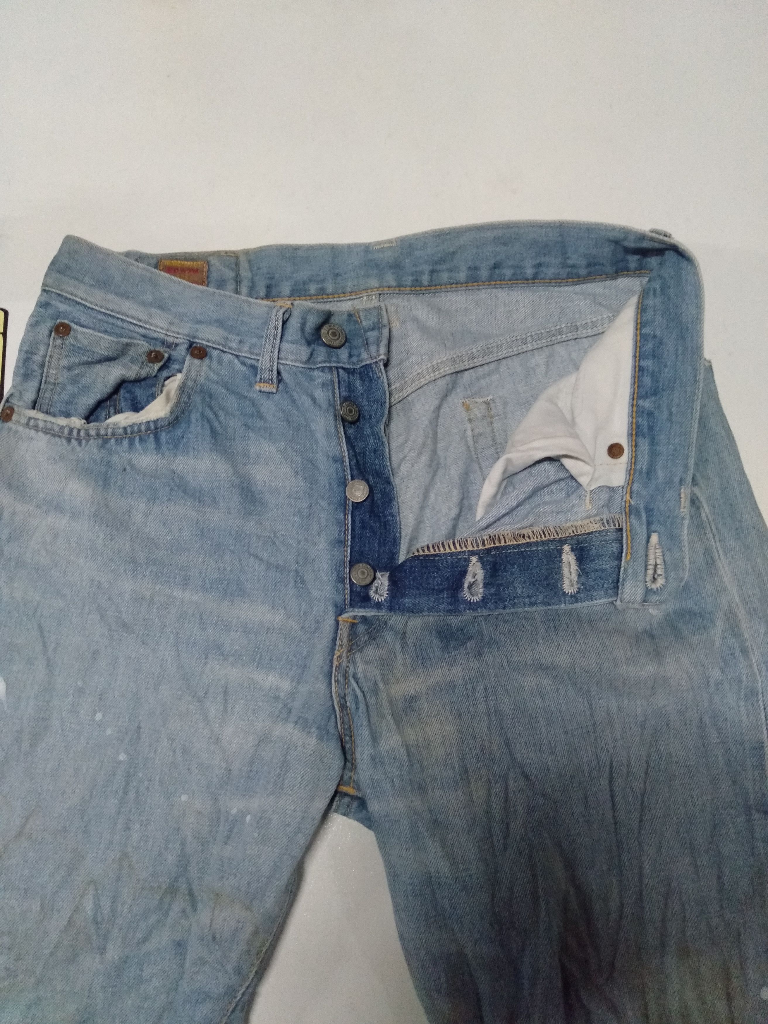 Edwin × Japanese Brand × Vintage vintage Edwin 505sx distressed blue wash selvedge denim Size US 30 / EU 46 - 5 Thumbnail