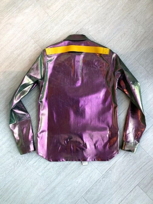 Rick Owens × Rick Owens Drkshdw NEW 🔥 IRIDESCENT METAL COATED DENIM JACKET TECUATL CARTI 50 Size US M / EU 48-50 / 2 - 2 Thumbnail