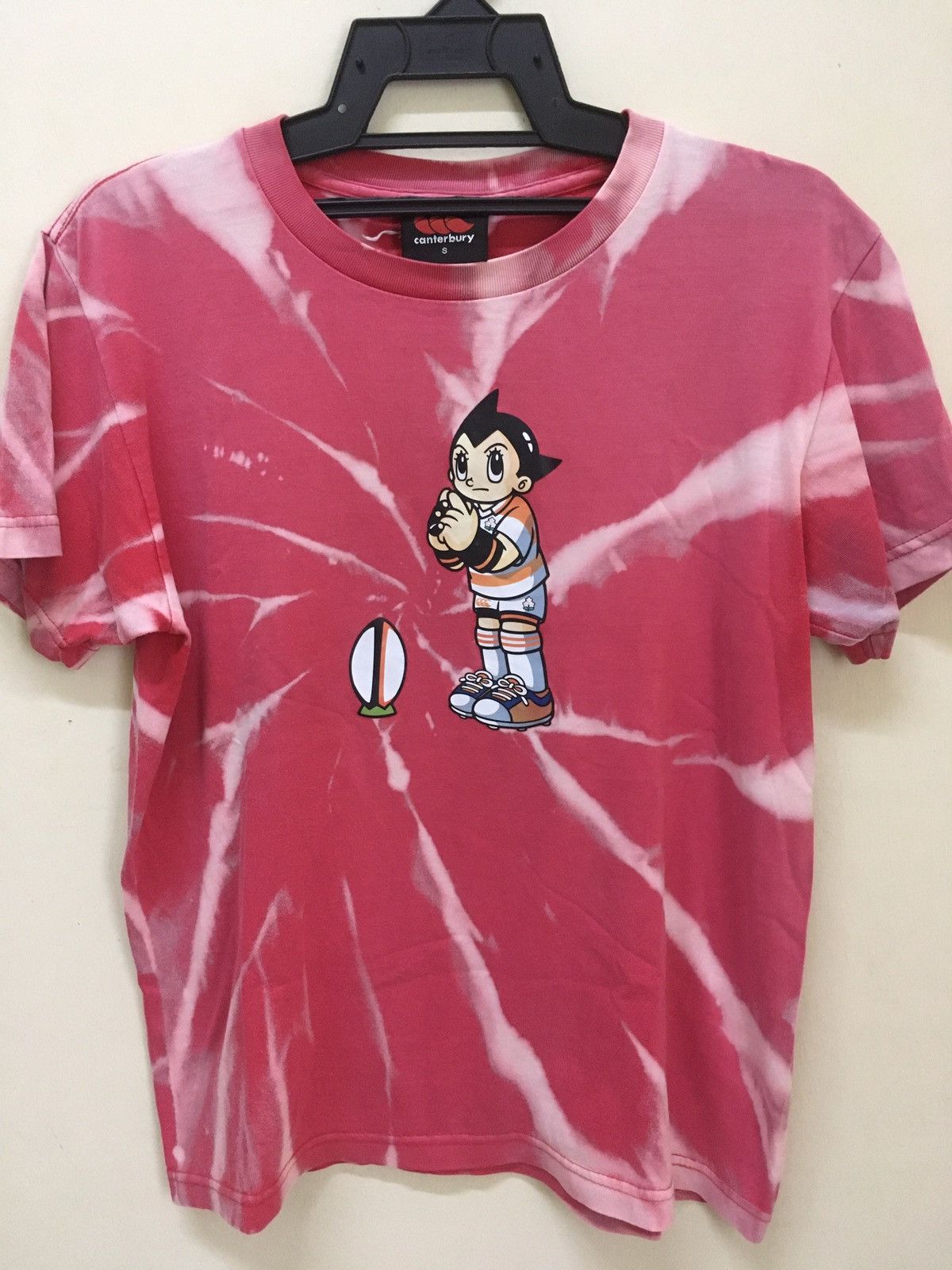 Image of Anima x Astro Vintage Astro Boy Japanese Anime Colabration Cantebury in Tye Dye, Men's (Size Small)