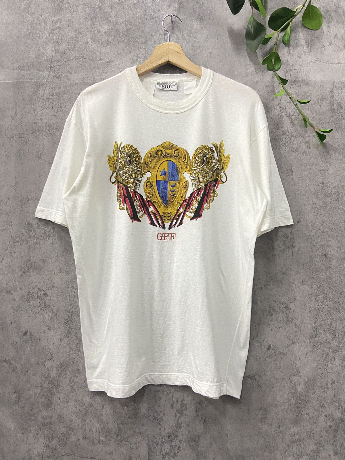 image of Gf Ferre x Gianfranco Ferre Vintage 90’S Gianfranco Ferre Gff Tshirt in White, Men's (Size Large)