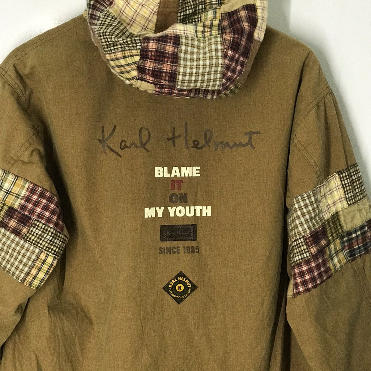 Japanese Brand × Karl Helmut × Pink House Karl helmet x Pink house patchwork design jacket hoodies Size US M / EU 48-50 / 2 - 6 Thumbnail