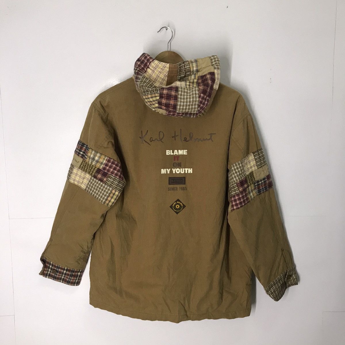 Japanese Brand × Karl Helmut × Pink House Karl helmet x Pink house patchwork design jacket hoodies Size US M / EU 48-50 / 2 - 5 Thumbnail
