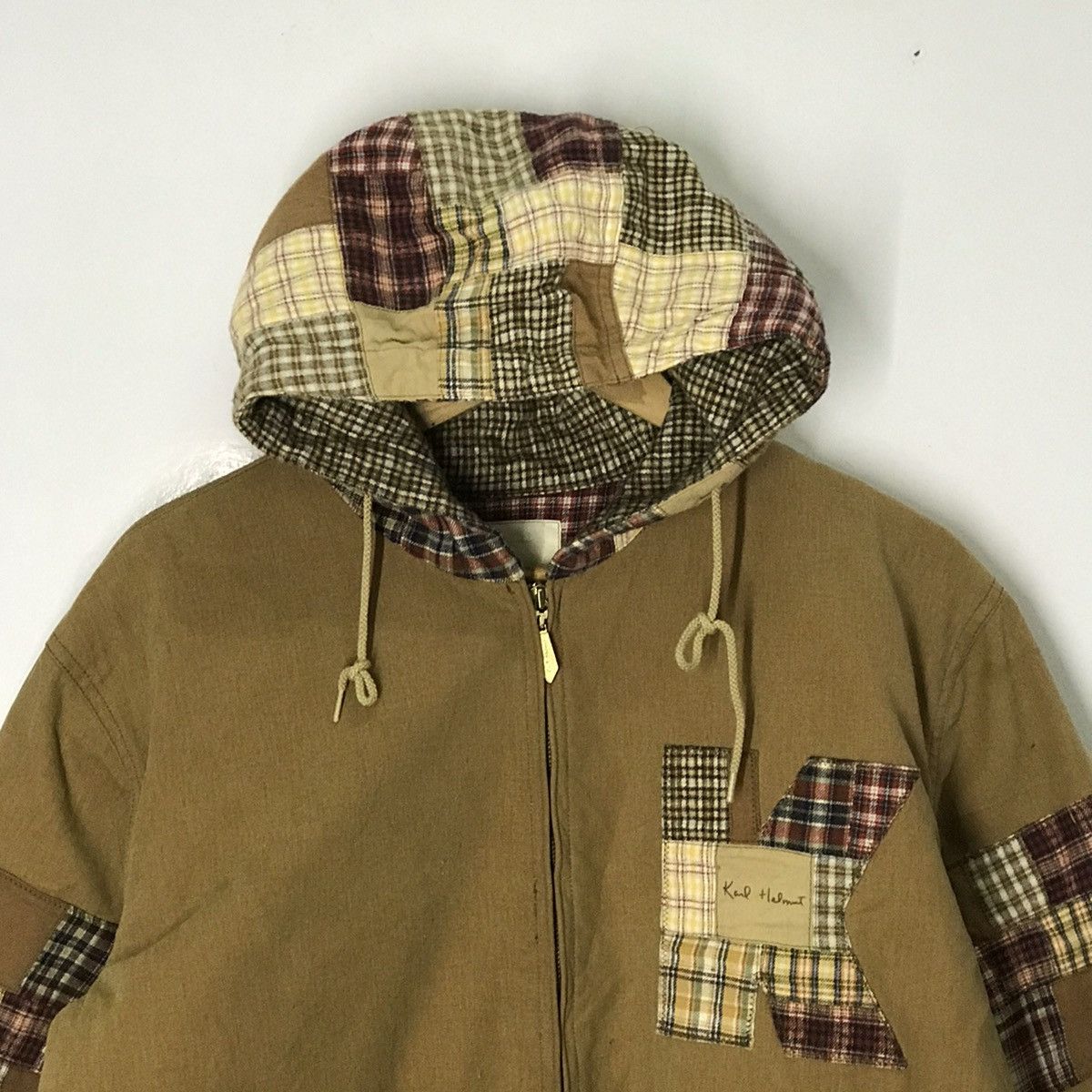 Japanese Brand × Karl Helmut × Pink House Karl helmet x Pink house patchwork design jacket hoodies Size US M / EU 48-50 / 2 - 2 Thumbnail