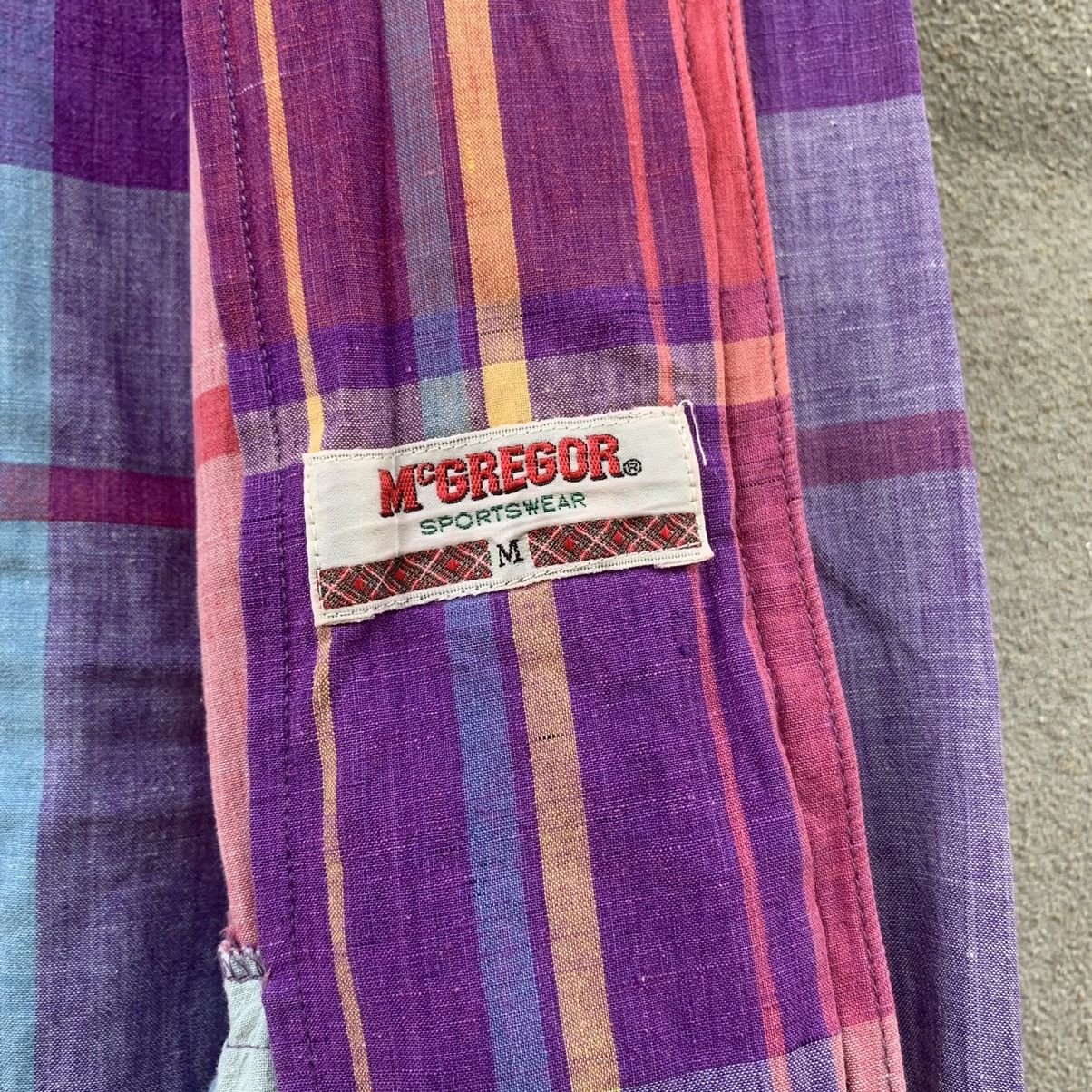 Japanese Brand × McGregor × Vintage VINTAGE MCGREGOR HOODIE TROPICAL OCEAN PLAID CHECK JACKET Size US L / EU 52-54 / 3 - 14 Thumbnail
