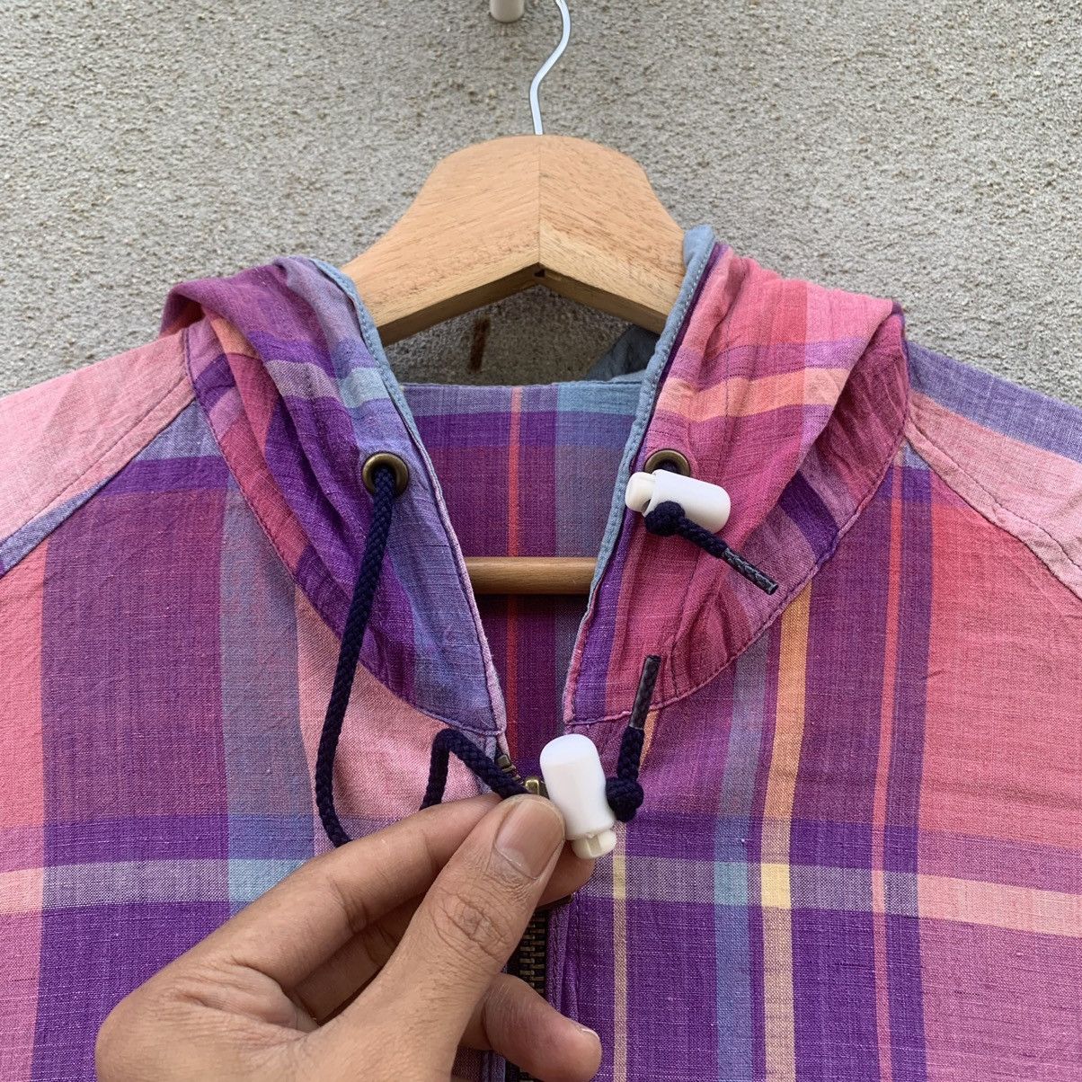 Japanese Brand × McGregor × Vintage VINTAGE MCGREGOR HOODIE TROPICAL OCEAN PLAID CHECK JACKET Size US L / EU 52-54 / 3 - 8 Thumbnail