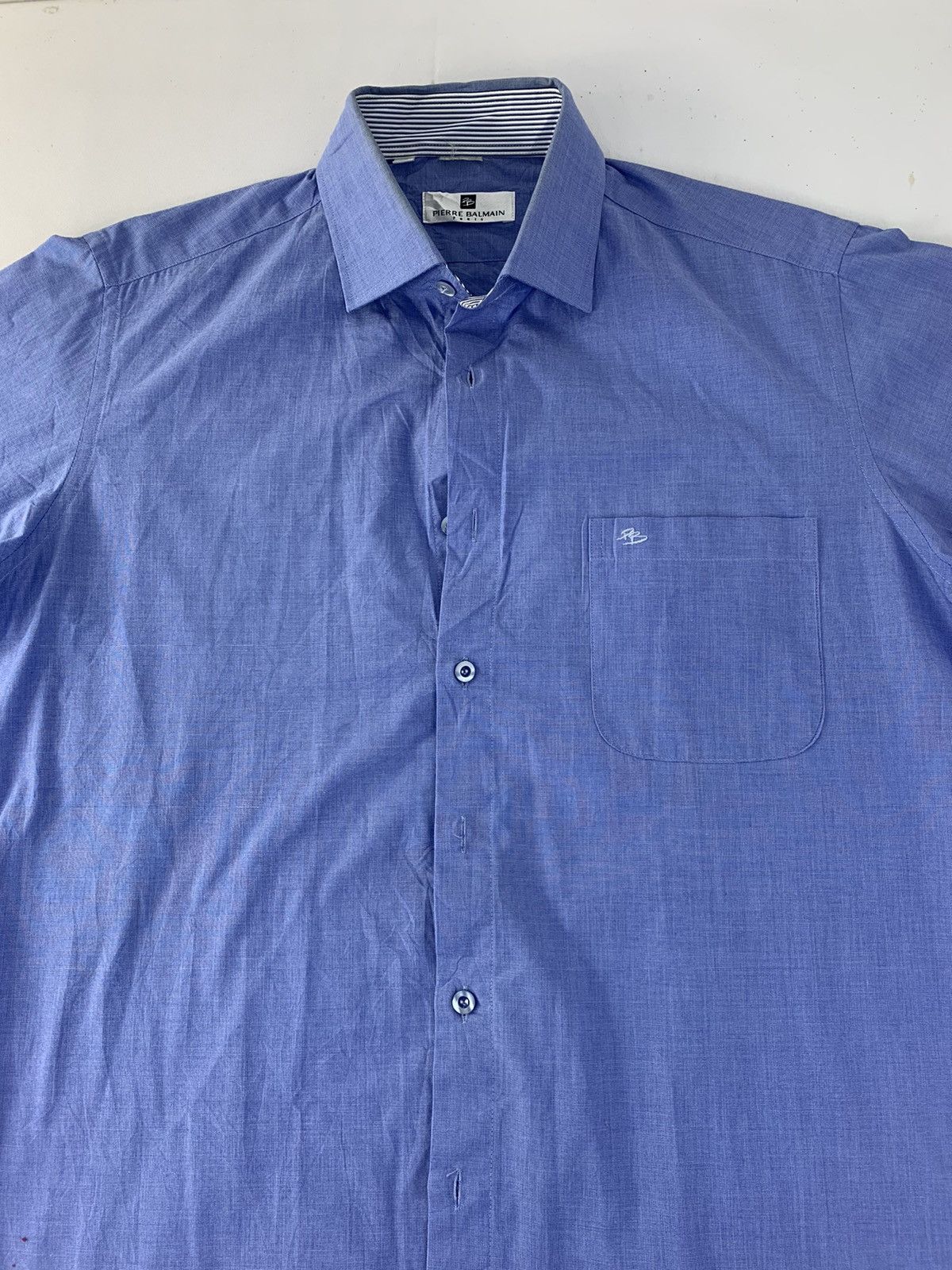 Pierre Balmain Pierre Balmain Paris Simple Button Up Shirt Single Pocket Size US L / EU 52-54 / 3 - 2 Thumbnail