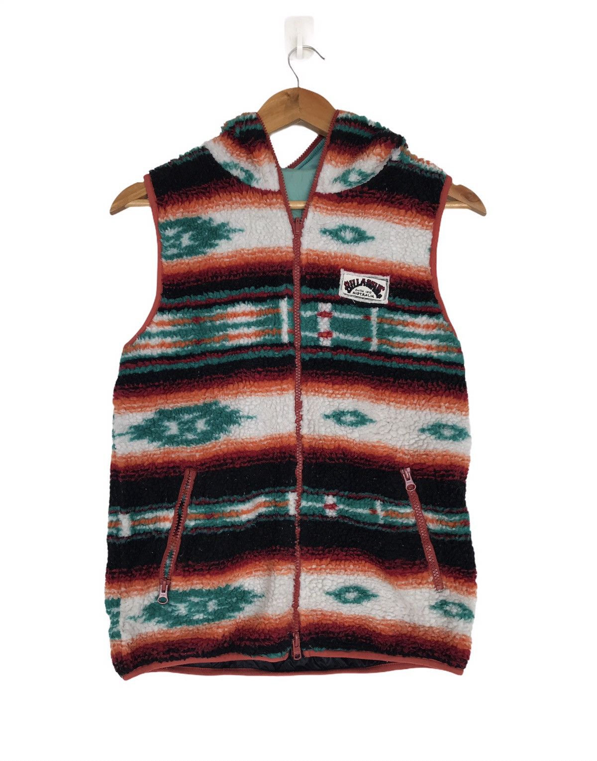 Billabong Reversibe Billabong Aztec Fleece Hoodie Vest Jacket Size US S / EU 44-46 / 1 - 2 Thumbnail