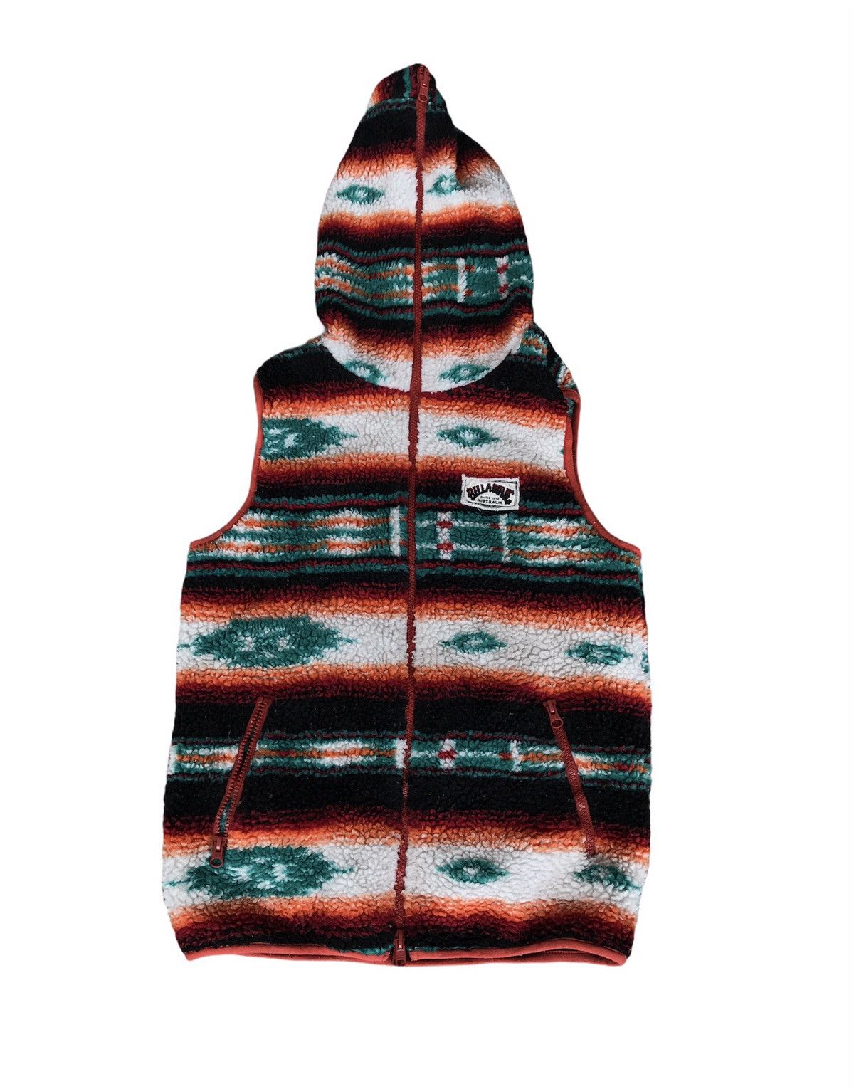 Billabong Reversibe Billabong Aztec Fleece Hoodie Vest Jacket Size US S / EU 44-46 / 1 - 1 Thumbnail