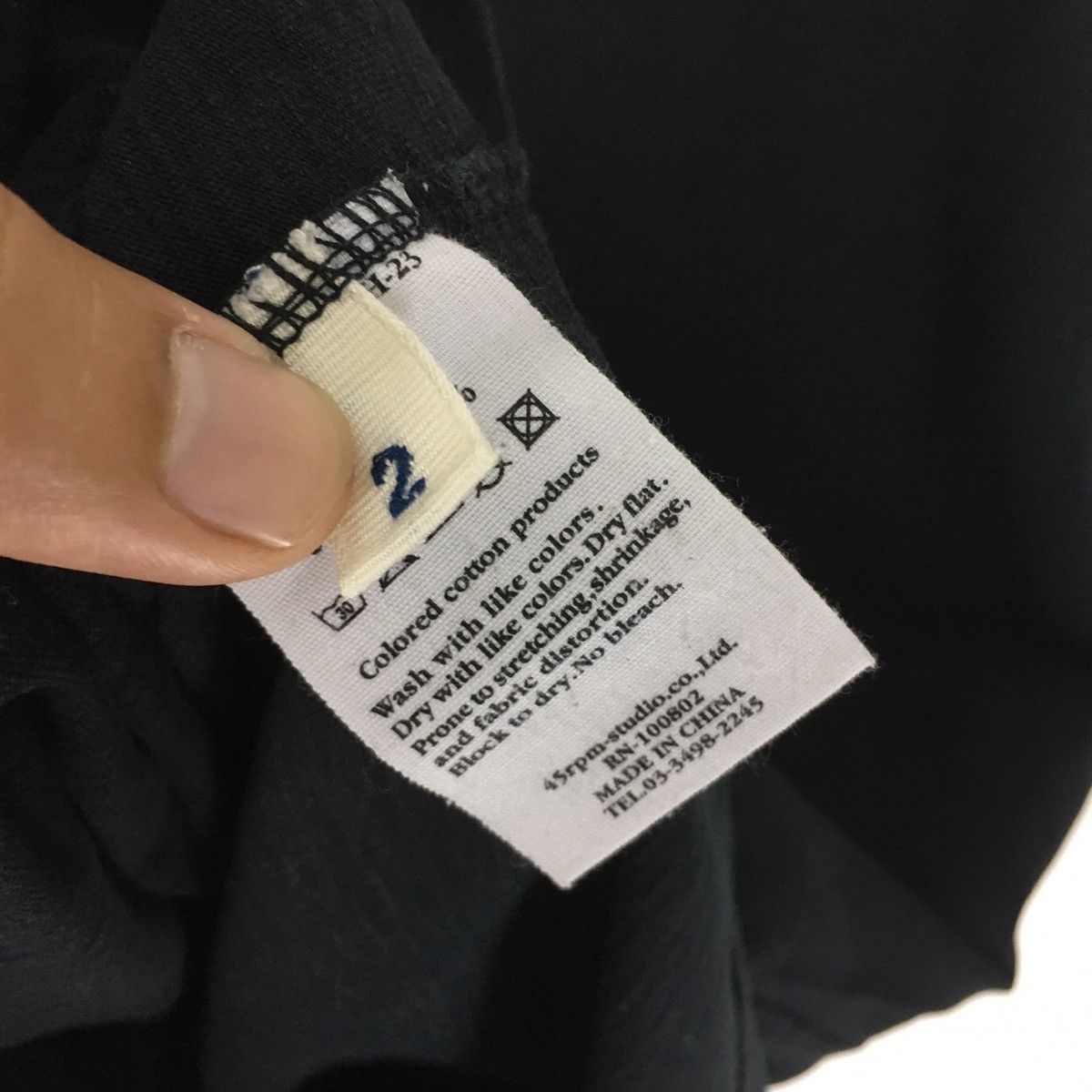 45rpm × Japanese Brand Rare design 45rpm men tshirt black colour Size US M / EU 48-50 / 2 - 4 Thumbnail
