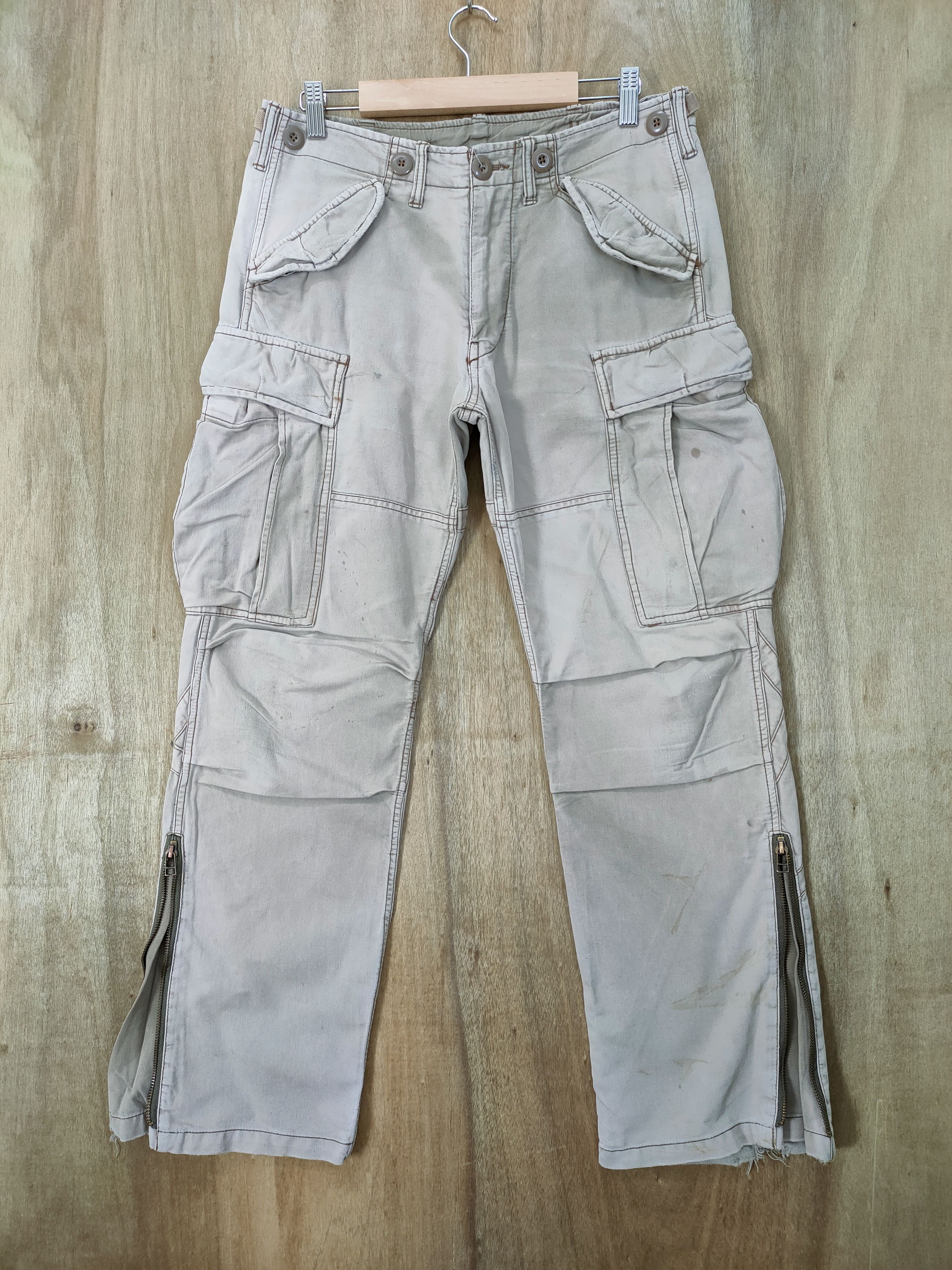 Avirex VINTAGE AVIREX FADED CARGO PANTS Size US 30 / EU 46 - 2 Thumbnail
