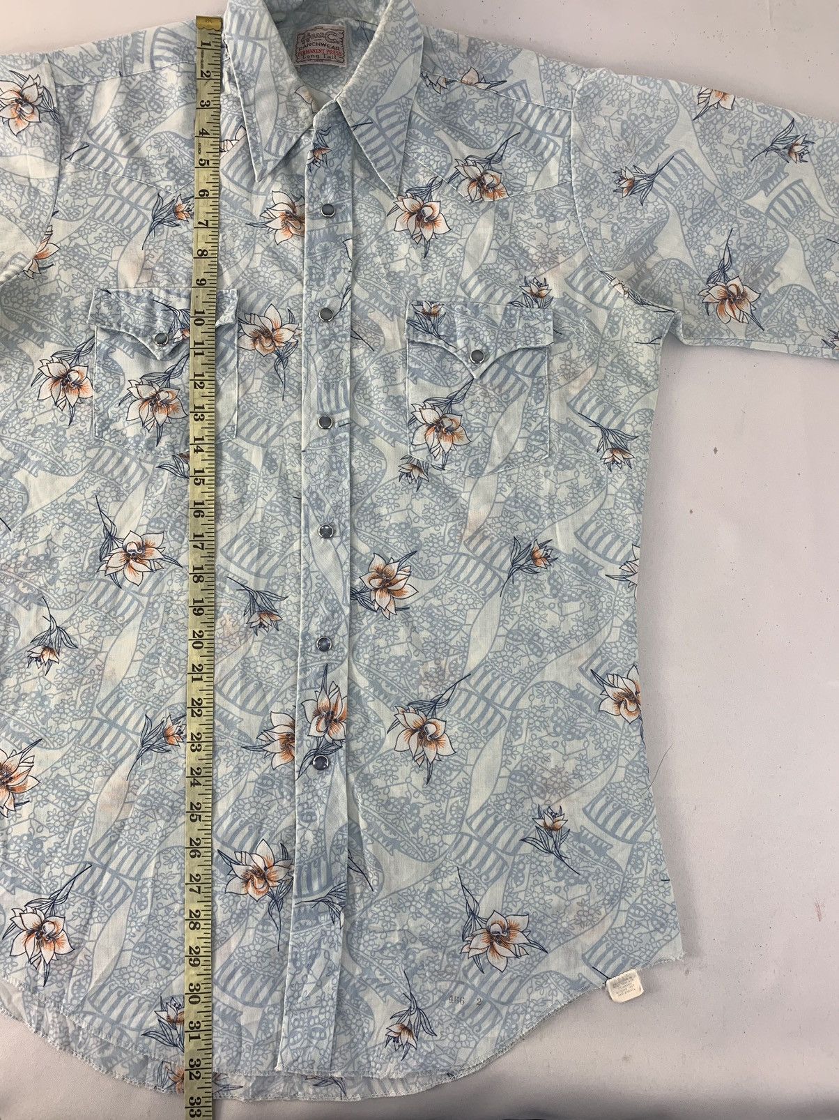 Vintage Rare H Bar C Ranchwear Long Tail Permanent Press Shirt Size US L / EU 52-54 / 3 - 7 Thumbnail