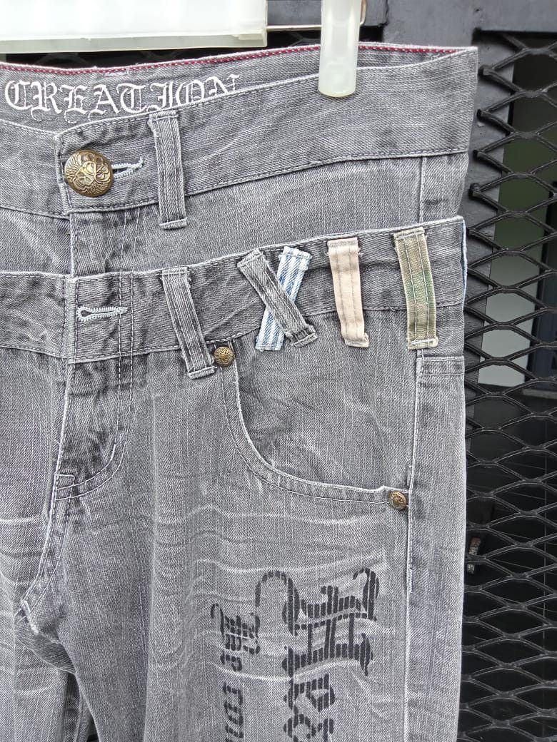 Seditionaries Japanese Brand Double Waist Distressed Denim Size US 32 / EU 48 - 3 Thumbnail