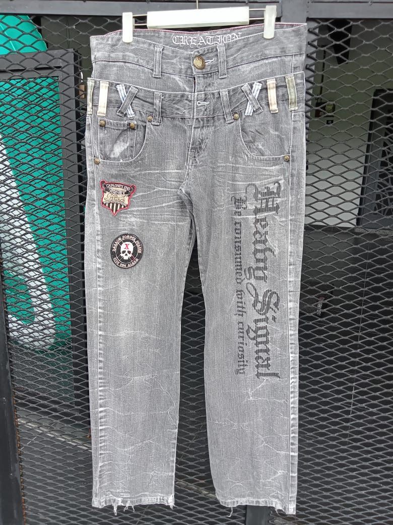 Seditionaries Japanese Brand Double Waist Distressed Denim Size US 32 / EU 48 - 1 Thumbnail