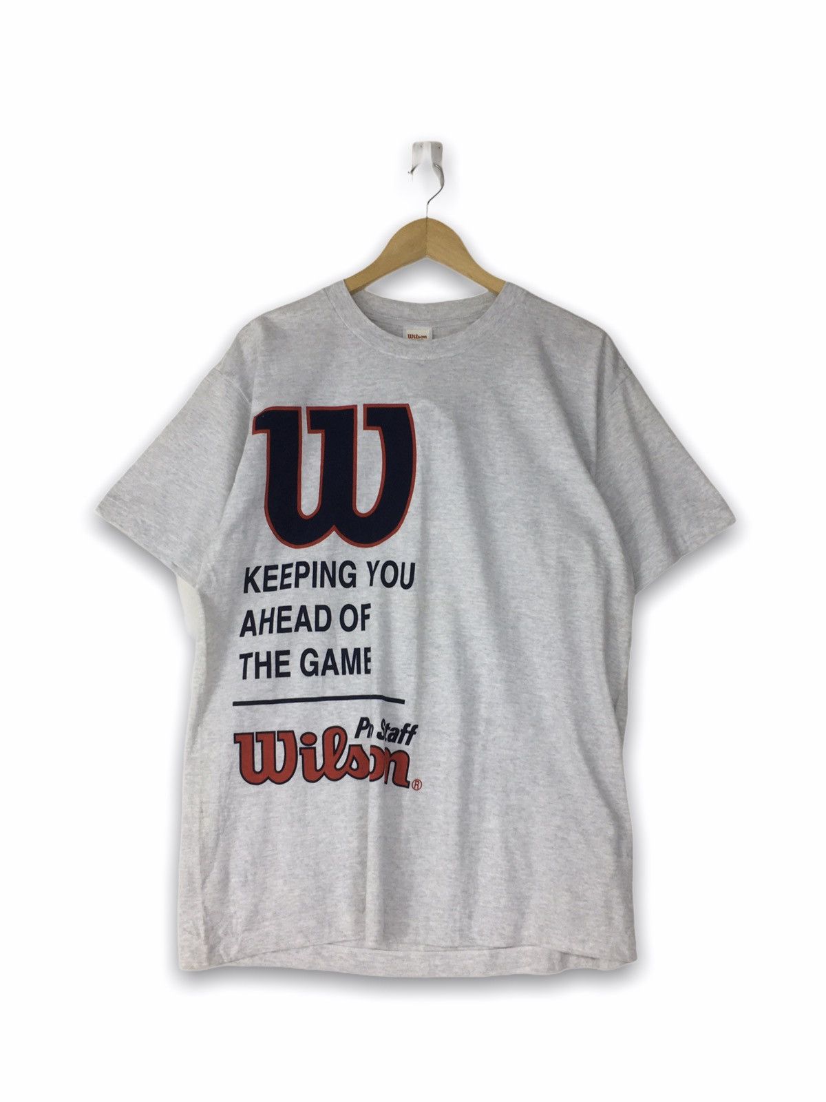 Vintage × Wilson Vintage Wilson tennis big logo men clothing tees Size US M / EU 48-50 / 2 - 1 Thumbnail
