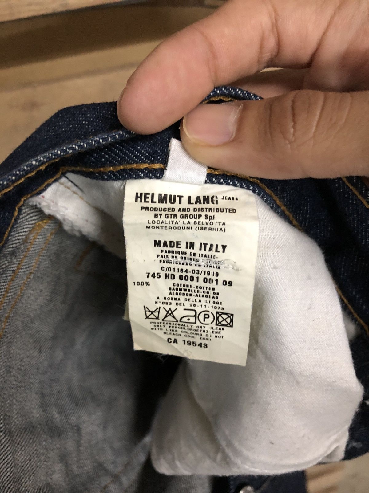 Helmut Lang Helmut Lang 1999 Classic Raw Denim Italian Cut Size US 27 - 15 Thumbnail