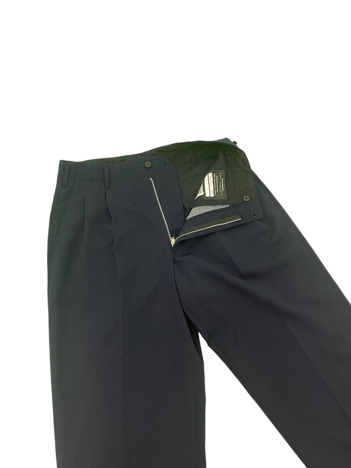 image of Avant Garde x Yohji Yamamoto Wool Wide Trouser For Central Railway Jpn 7 in Navy Blue (Size 31)