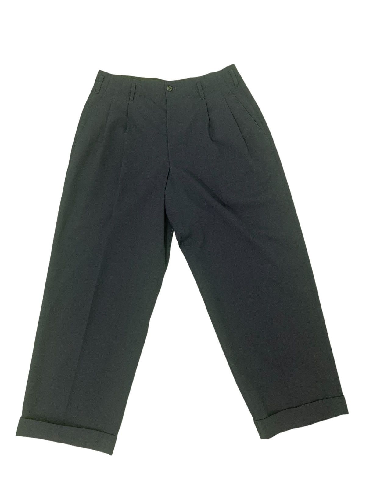 Yohji Yamamoto Yohji Yamamoto Wool Wide Trouser for Central Railway Jpn 7🟦 Size US 31 - 2 Thumbnail