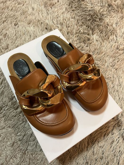 Loewe [41] JW ANDERSON chain mule tan | Grailed