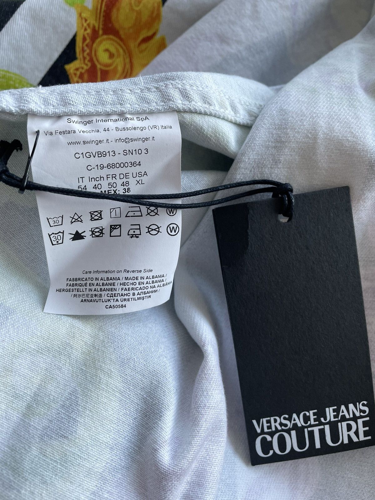 Versace × Versace Jeans Couture × Versus Versace Rare Brand NEW Runway Iconic Versace Print Denim Jacket Size US XL / EU 56 / 4 - 6 Thumbnail