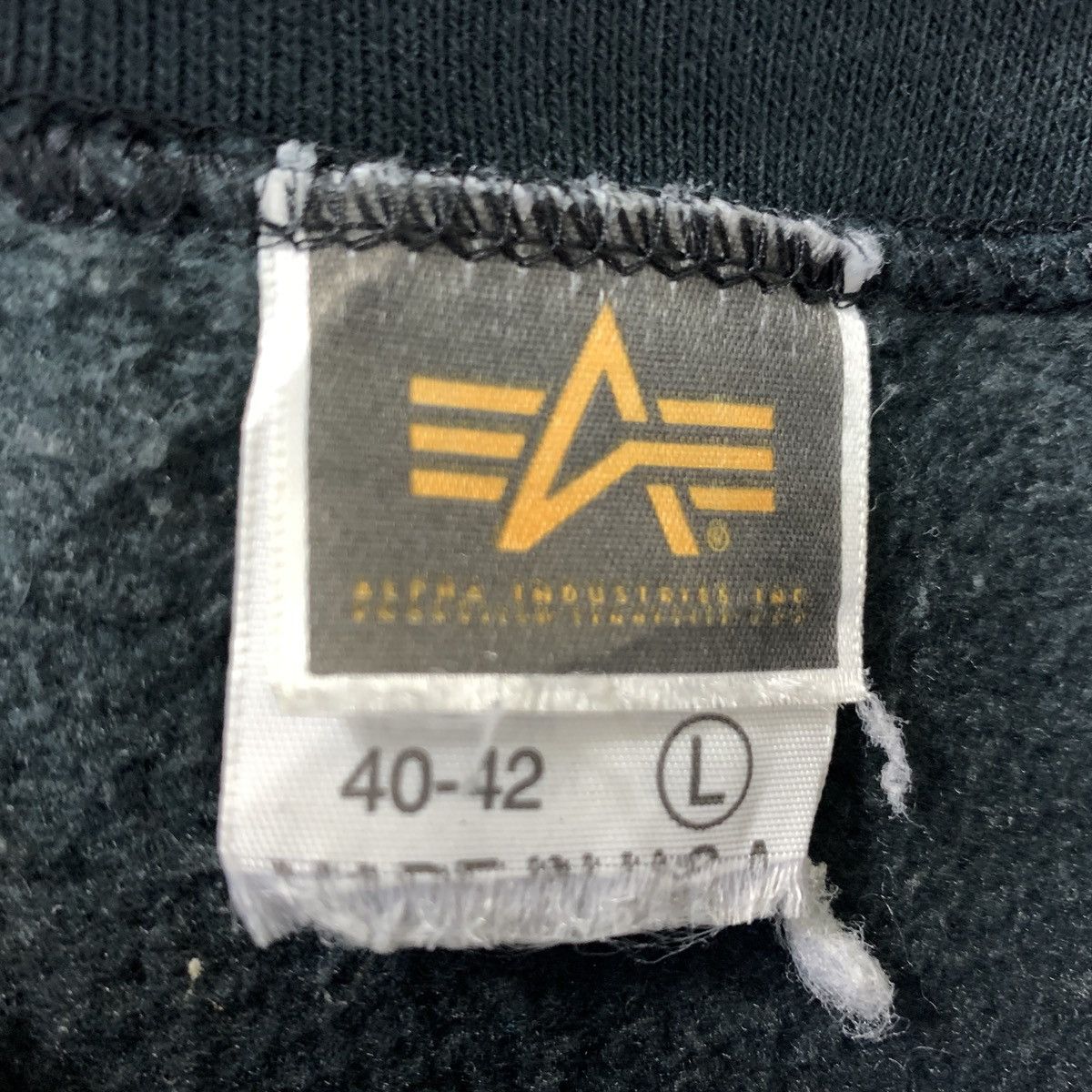 Alpha Industries vintage 90s Edwin Alpha Industries Sweatshirt Big Logo Size US M / EU 48-50 / 2 - 7 Thumbnail