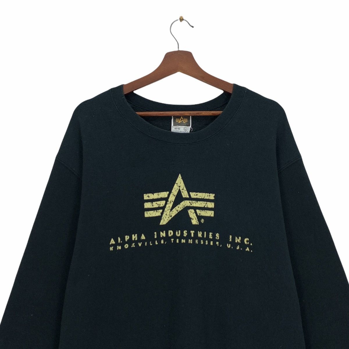 Alpha Industries vintage 90s Edwin Alpha Industries Sweatshirt Big Logo Size US M / EU 48-50 / 2 - 3 Thumbnail