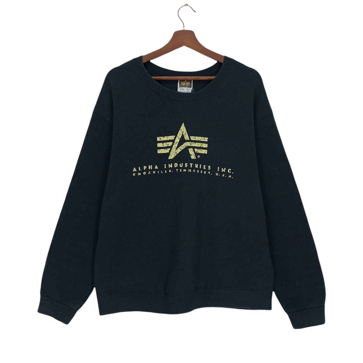 Alpha Industries vintage 90s Edwin Alpha Industries Sweatshirt Big Logo Size US M / EU 48-50 / 2 - 1 Thumbnail