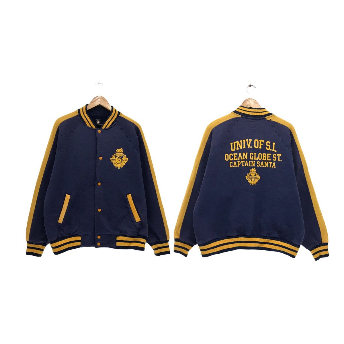 Other Vintage Varsity Jacket University Of Santa Island Size US L / EU 52-54 / 3 - 1 Thumbnail