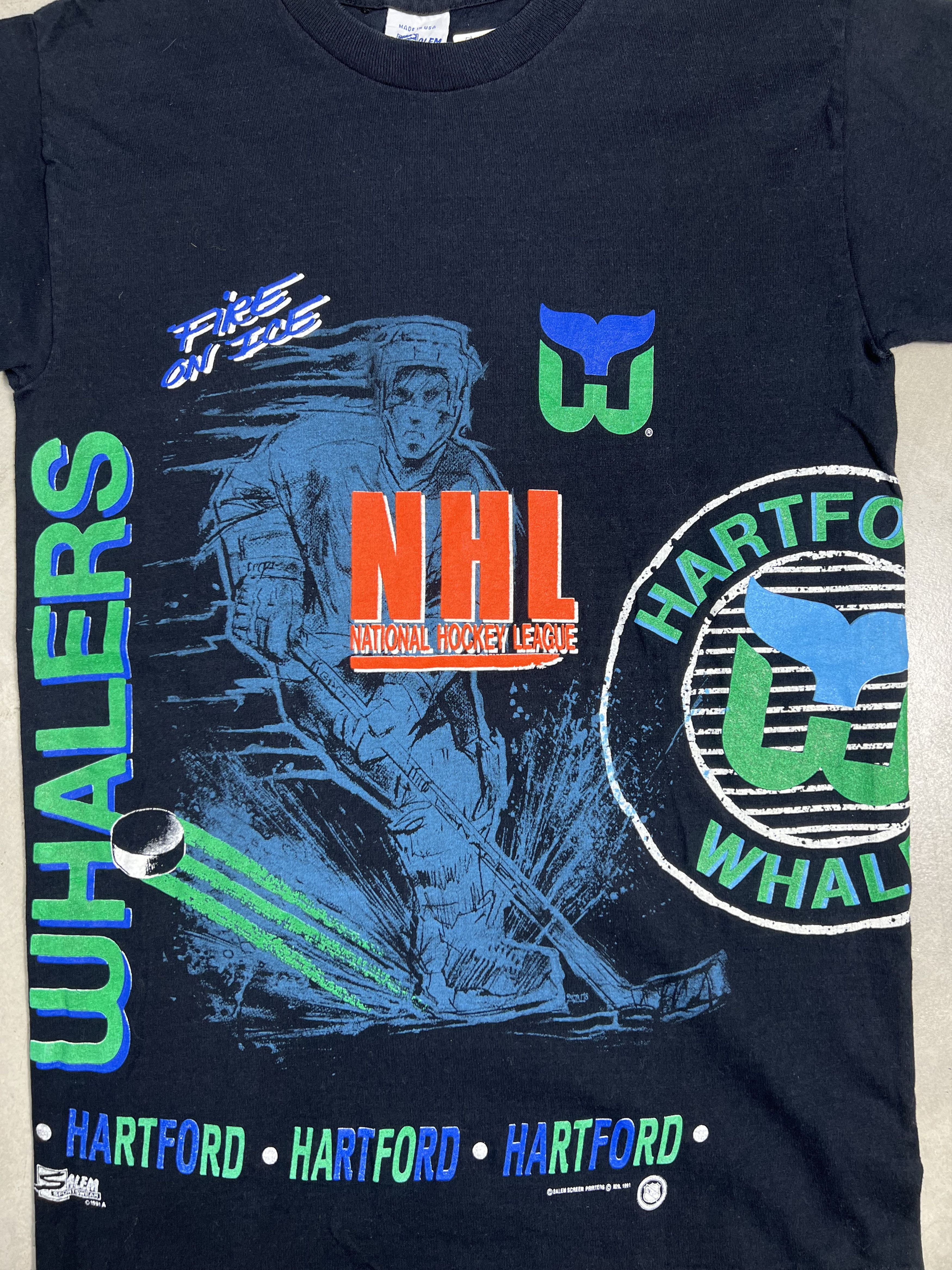 NHL Vtg 90s OVP NHL Salem Sports Hartford Whalers (M) GTMD413 Size US M / EU 48-50 / 2 - 2 Thumbnail