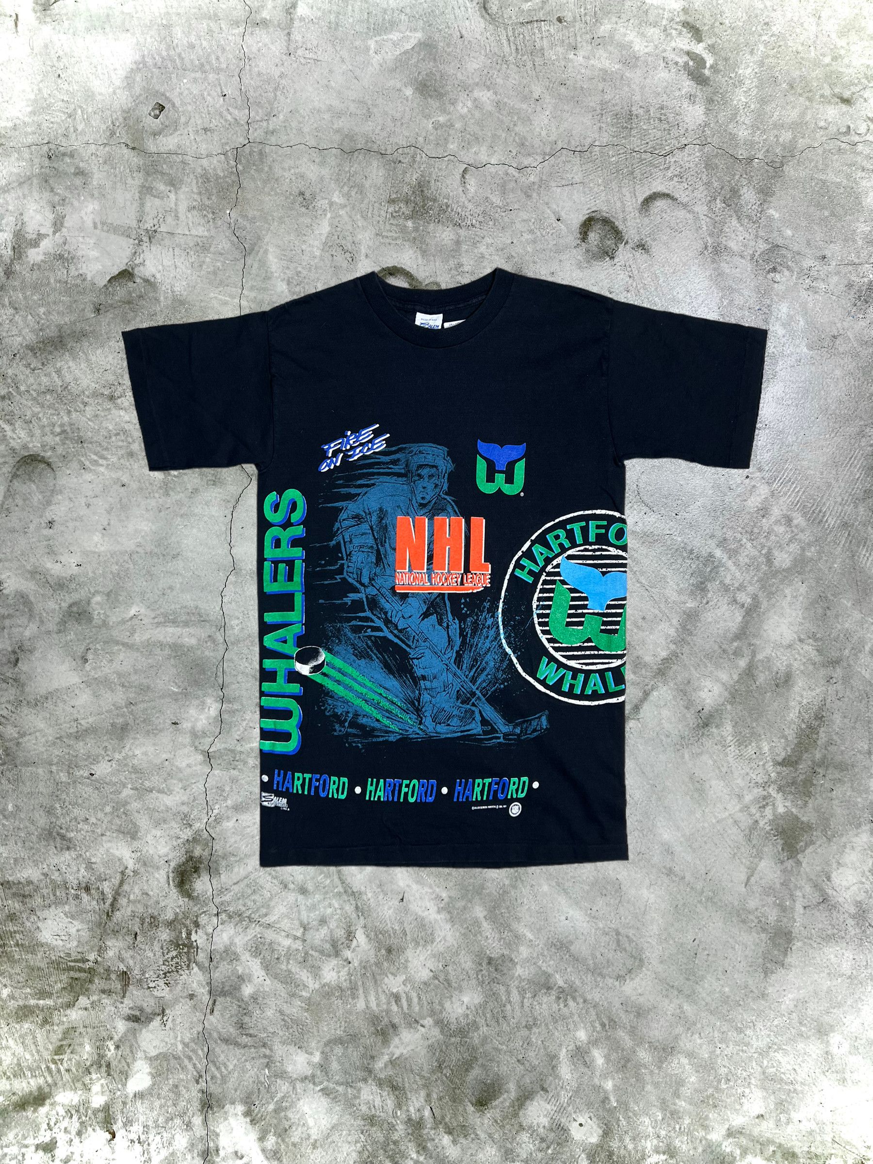 Vtg 90s OVP NHL Salem Sports Hartford Whalers (M) GTMD413