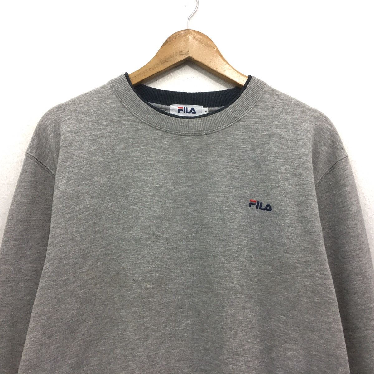 Fila × Japanese Brand × Vintage FILA Sweatshirt Crewneck Small Logo Spellout FILA Size US M / EU 48-50 / 2 - 3 Thumbnail
