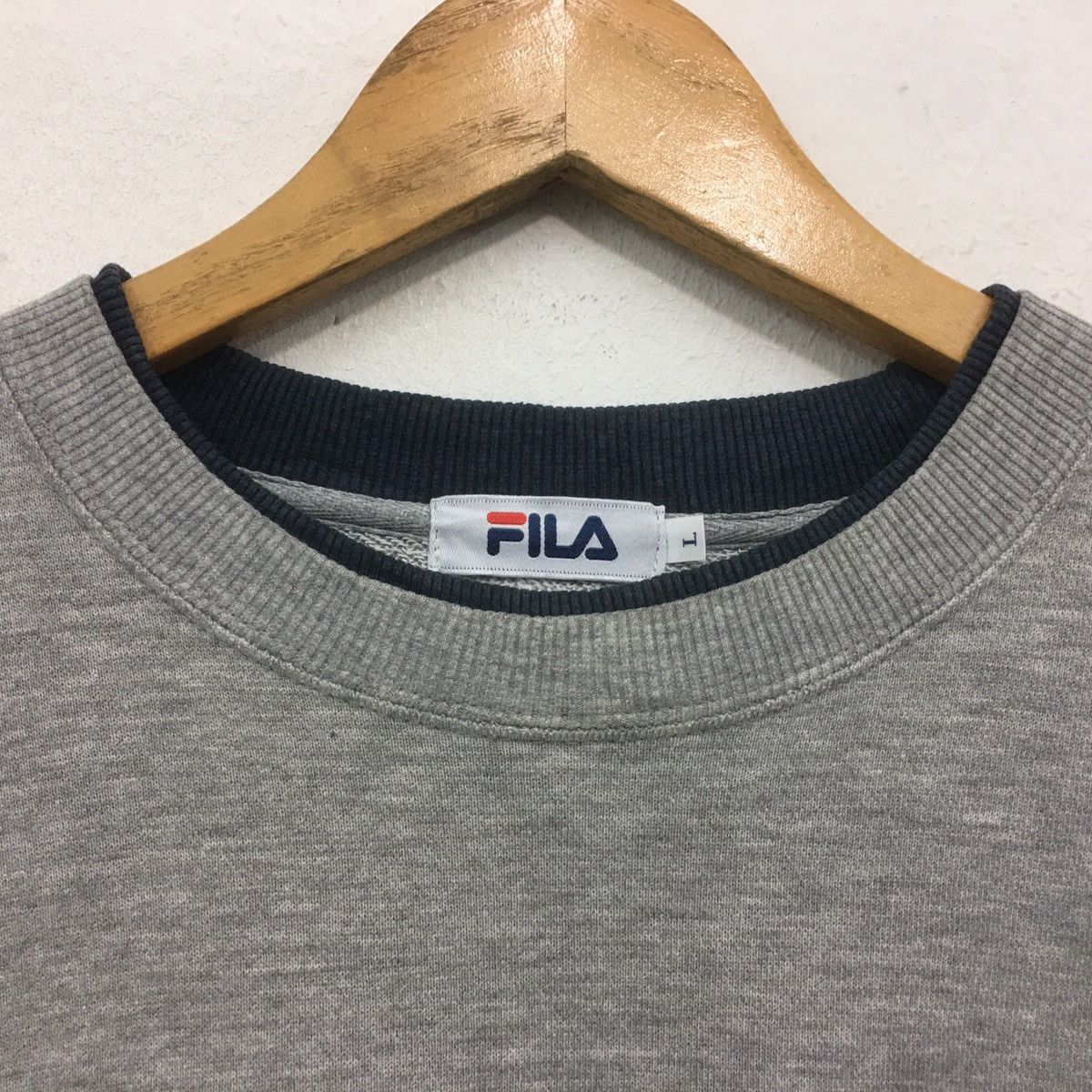 Fila × Japanese Brand × Vintage FILA Sweatshirt Crewneck Small Logo Spellout FILA Size US M / EU 48-50 / 2 - 4 Thumbnail