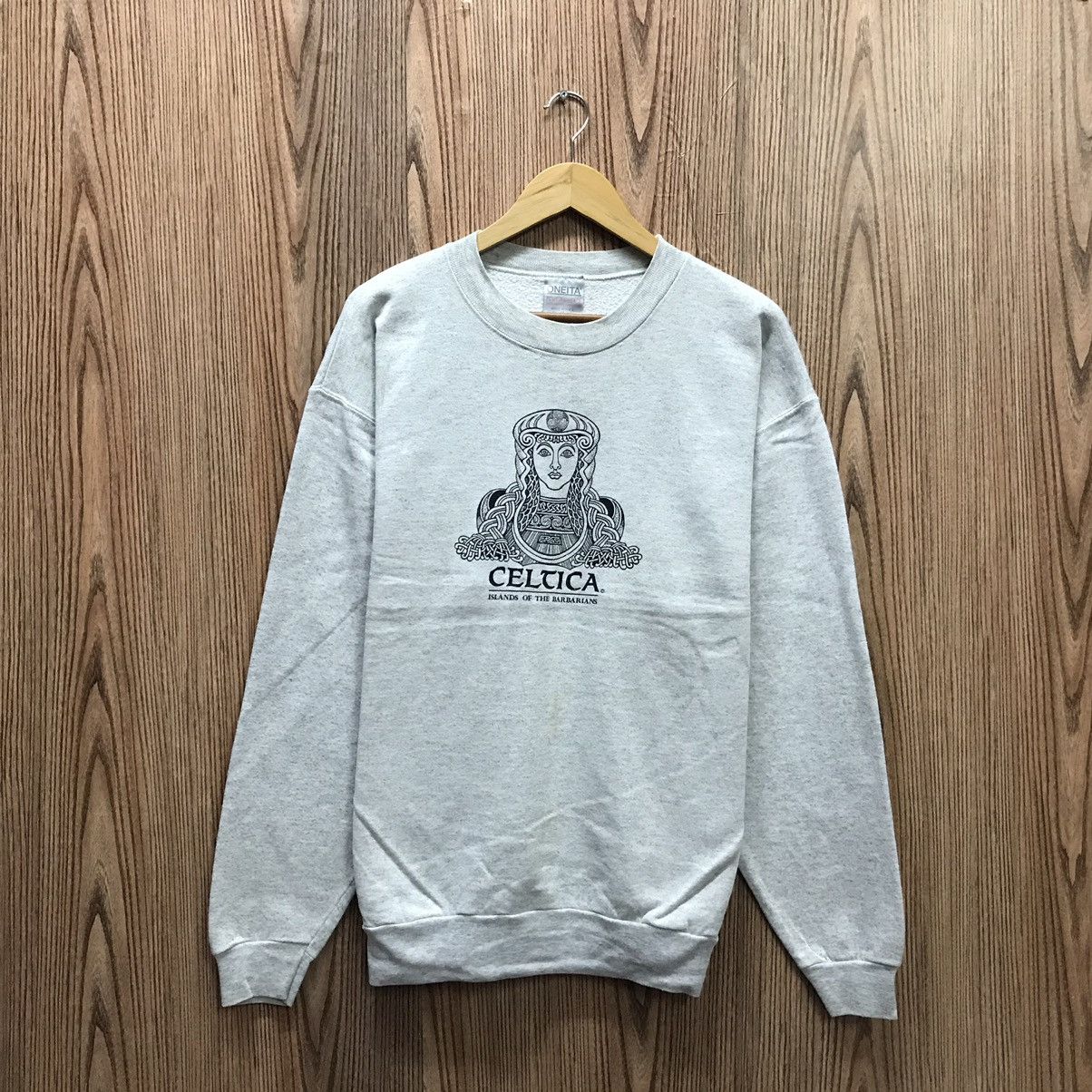 Vintage Vintage Oneita Sweatshirt Celtica Island Of The Barbarian Size US L / EU 52-54 / 3 - 1 Thumbnail