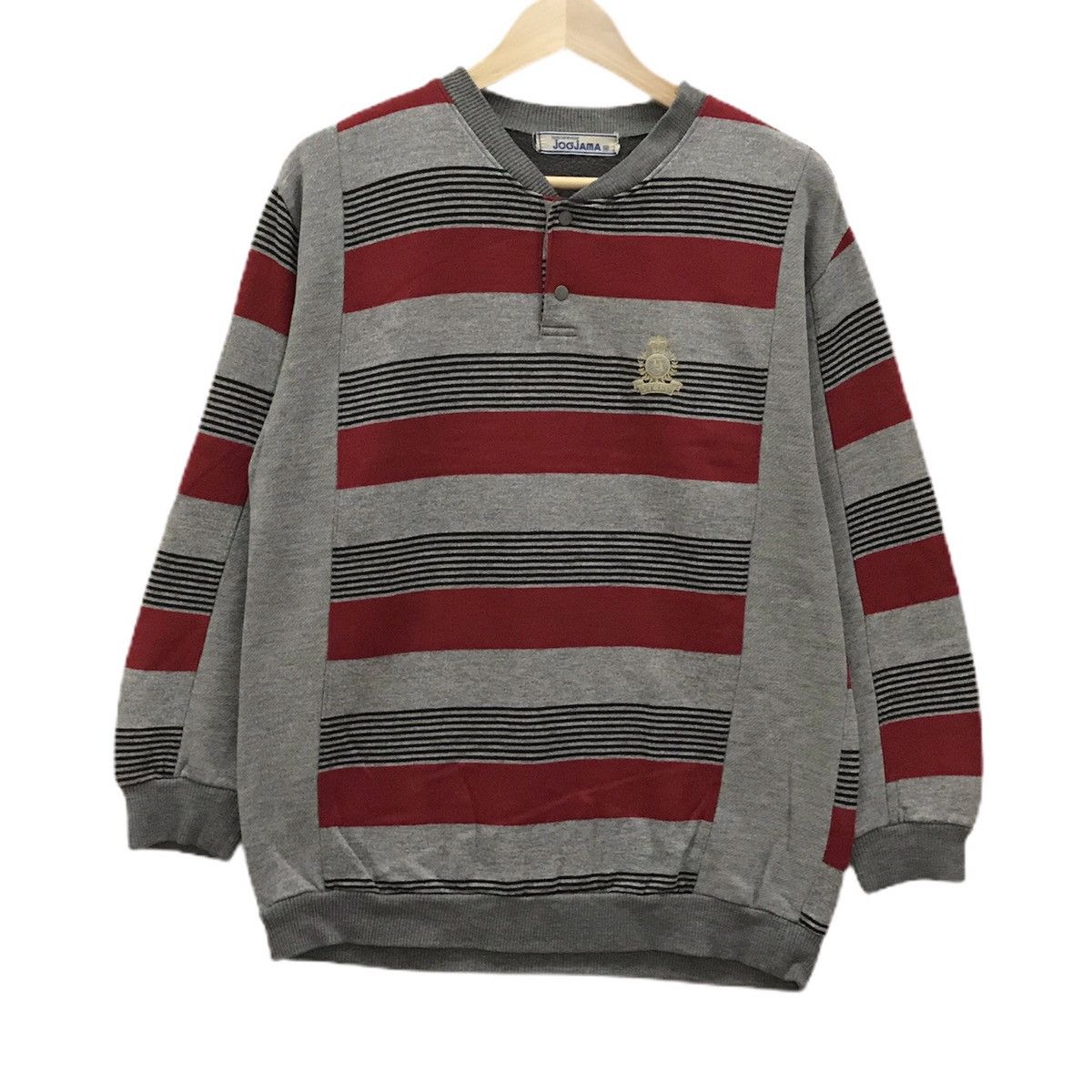 Japanese Brand × Vintage Jogjama Sweatshirt Crewneck Jogjama Stripes Design Size US M / EU 48-50 / 2 - 1 Thumbnail